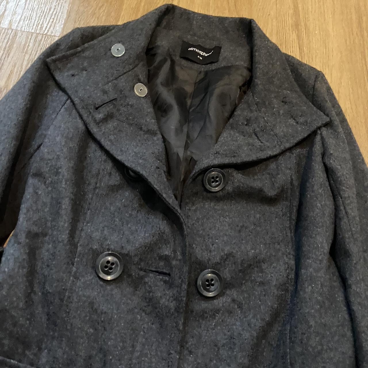 Other Grey and black wool blend trench coat with belt, Size US S / EU 44-46 / 1 - 3 Thumbnail