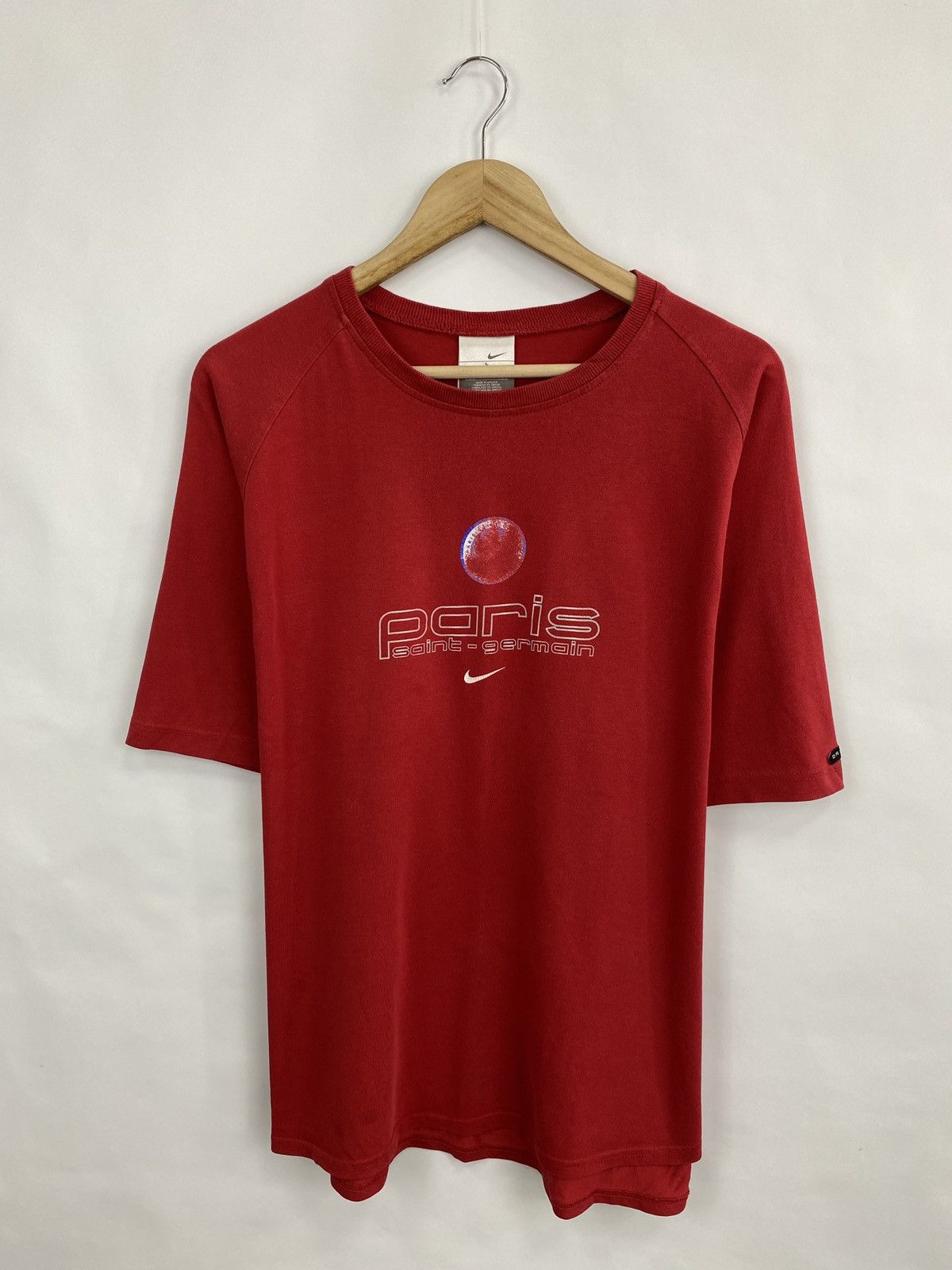 Nike 🇫🇷 Vintage 90s Nike PSG Paris Saint Germain T-Shirt Rare Y2K Size US L / EU 52-54 / 3 - 3 Thumbnail
