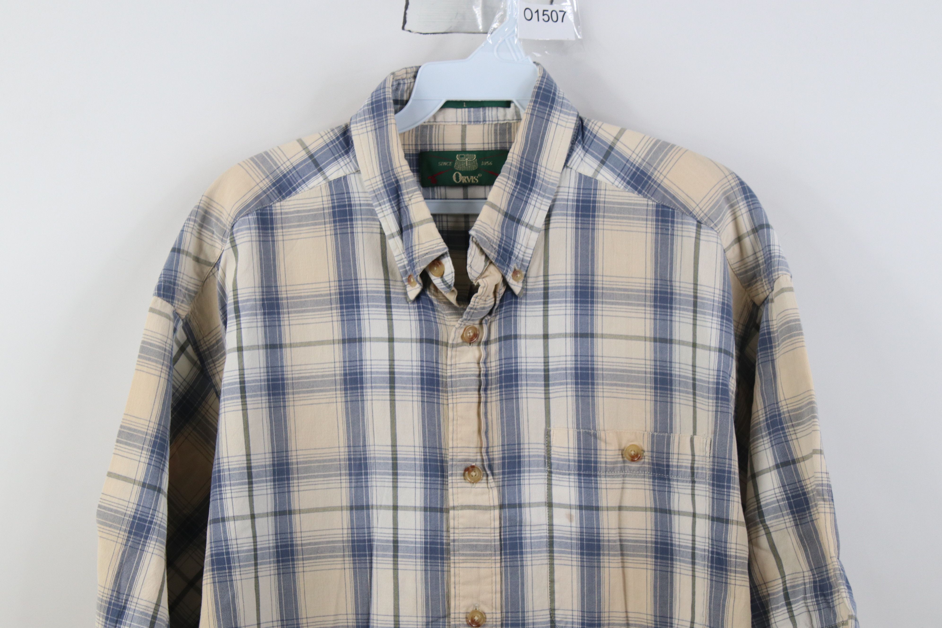 Orvis Vintage 90s Orvis Madras Short Sleeve Button Down Shirt Size US L / EU 52-54 / 3 - 2 Thumbnail