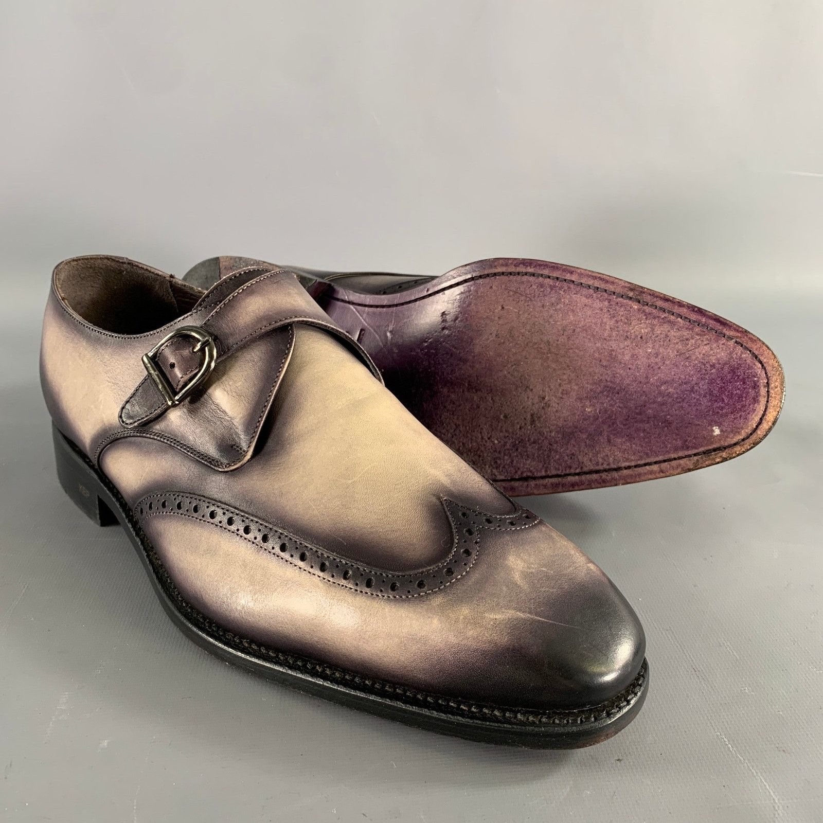 Other KLEIN EPSTEIN & PARKER Size 12 Grey White Distressed Paten Size US 12 / EU 45 - 5 Thumbnail