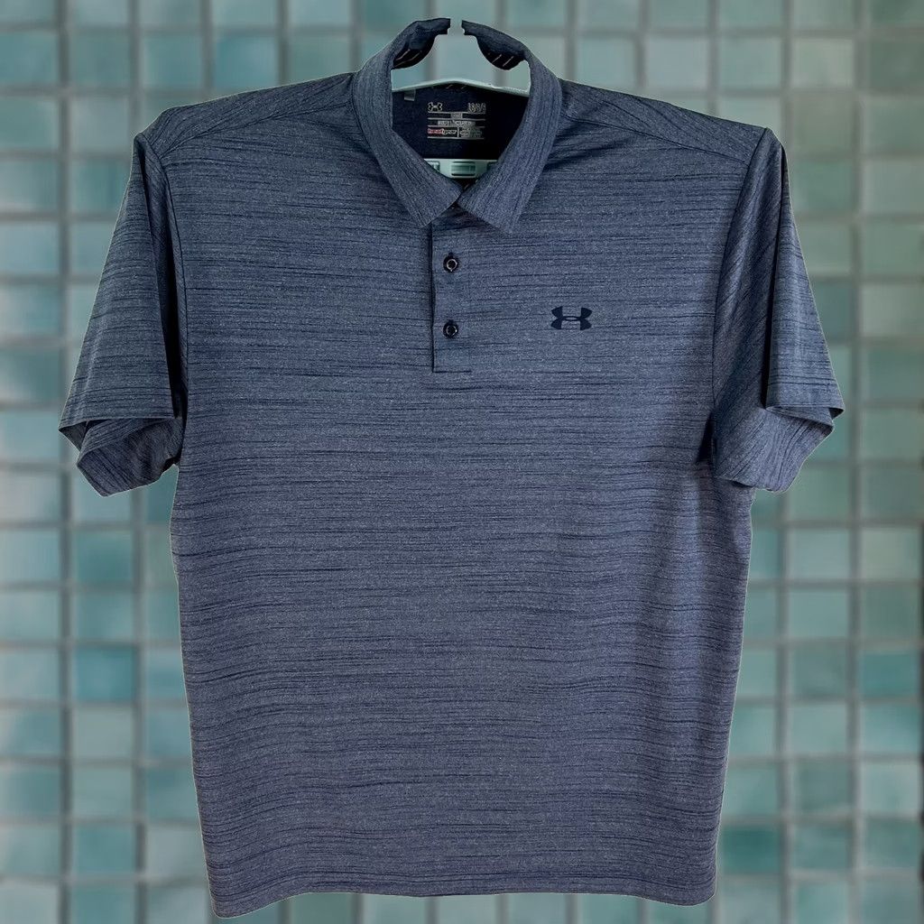 Under Armour Under Armour HeatGear Polo Shirt Mens Golf Short Sleeve Heather Blue L Size T-Shirt Shirt Polo Size US L / EU 52-54 / 3 - 1 Thumbnail