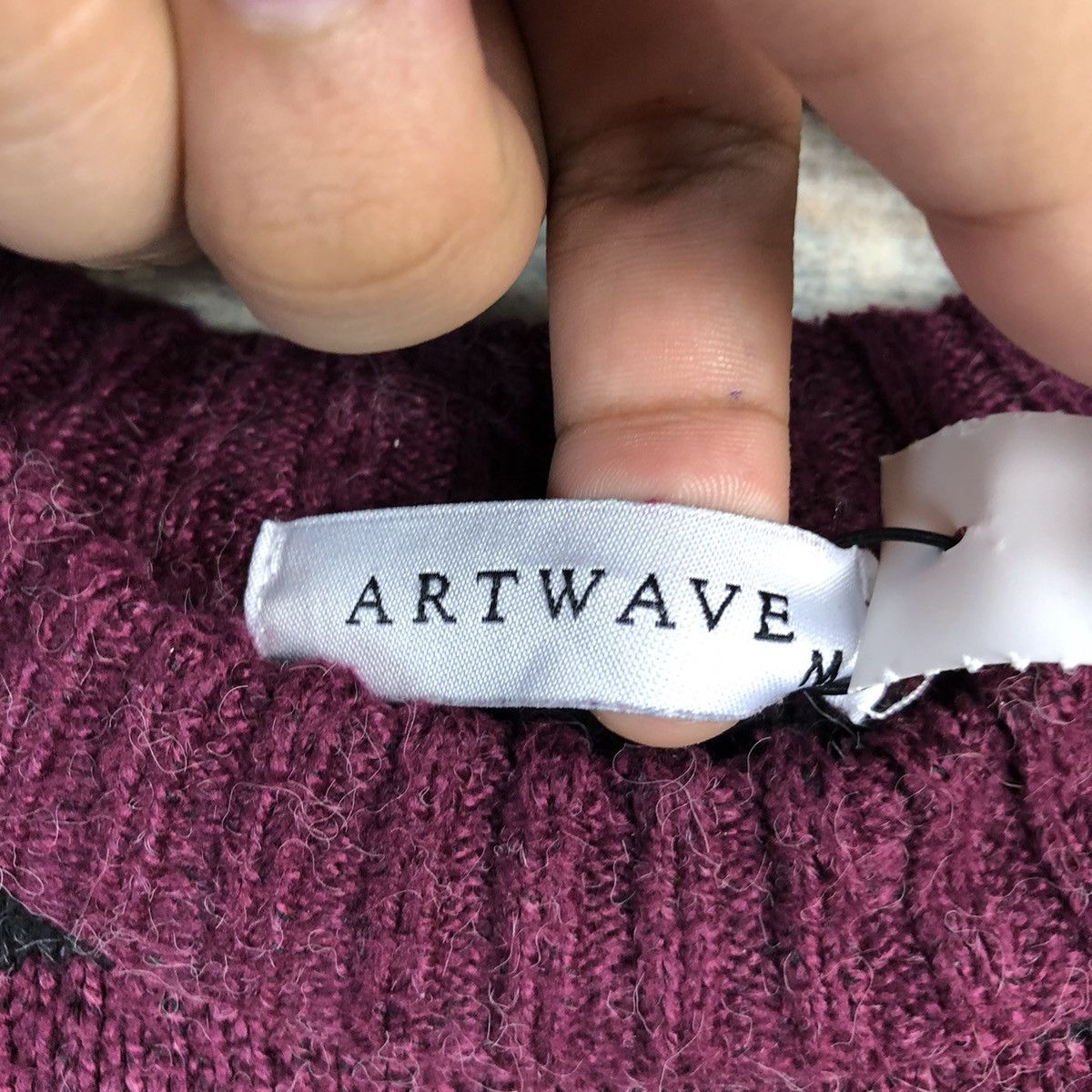 Japanese Brand × Solid and Striped DL Art Wave Stripe japan Purple Knitwear #C601 Size US M / EU 48-50 / 2 - 10 Thumbnail