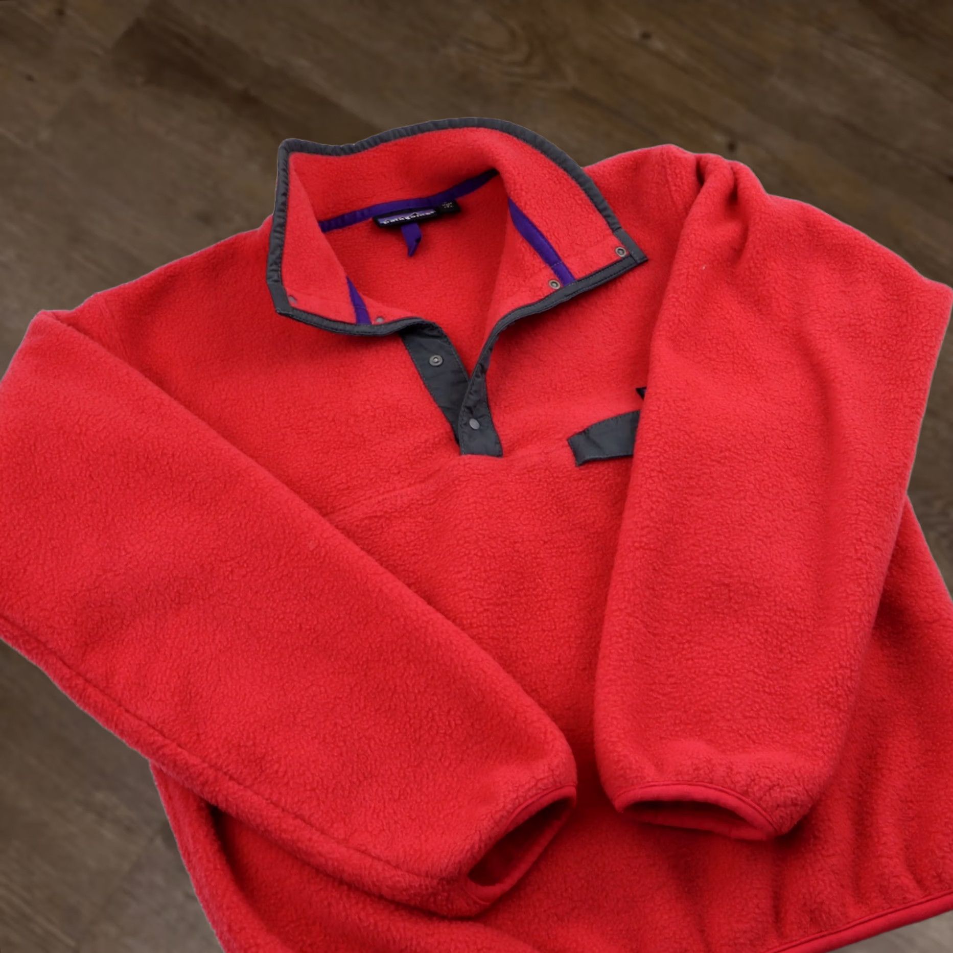 Patagonia Patagonia Synchilla Made in Portugal Rare Black Snap-T 