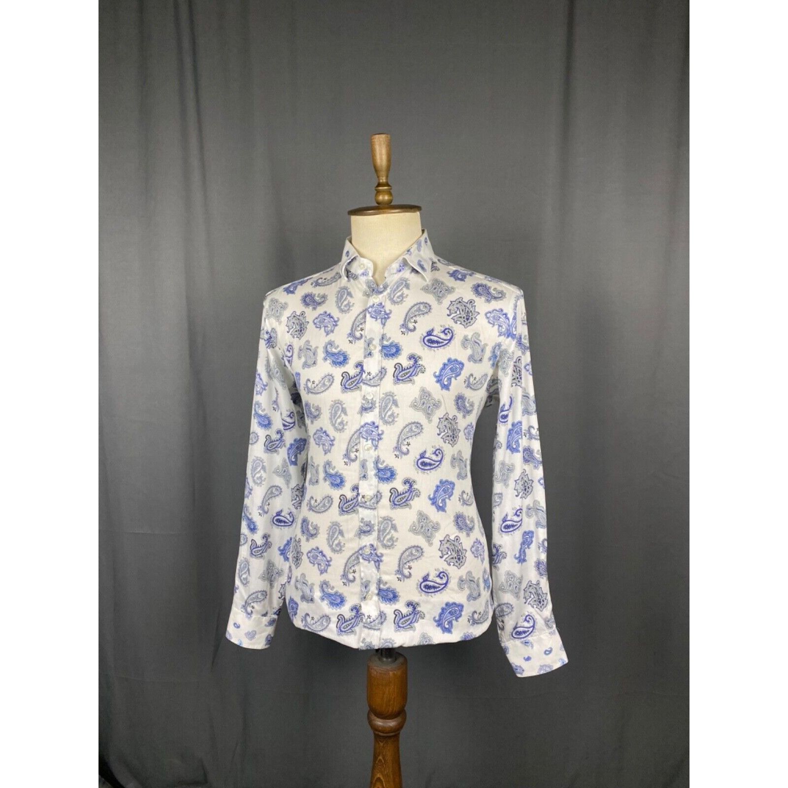 Etro Etro Paisley Men's White Blue Longsleeve Shirt Size 43 Size US L / EU 52-54 / 3 - 5 Thumbnail