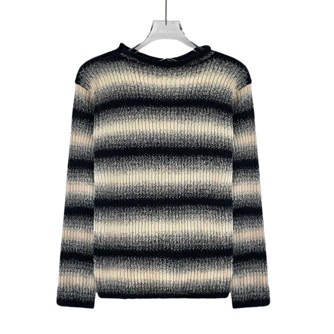 Dior Dior Colorblocked Striped Cotton Long Sleeve Knit Sweater Size XS / US 0-2 / IT 36-38 - 2 Thumbnail