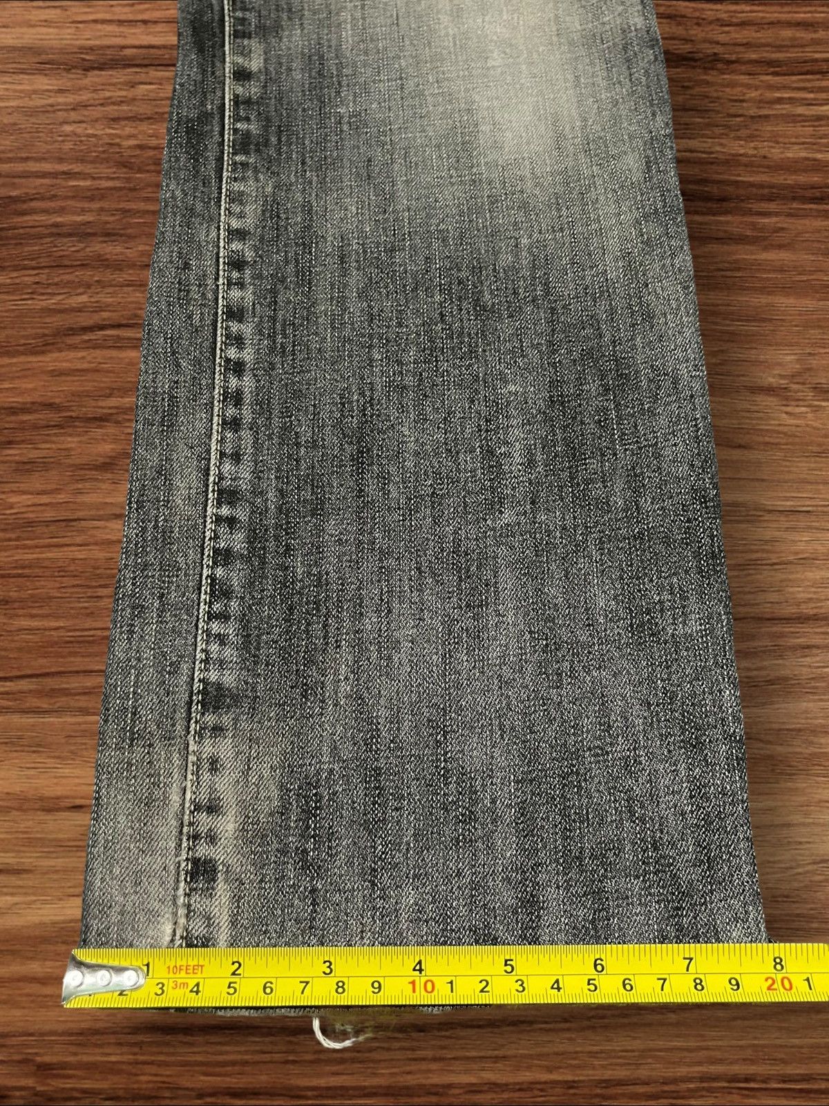 Japanese Brand × Jun Takahashi × Uniqlo Vintage Japanese Brand Uniqlo Rusty Grey Washed Frayed Jeans Size US 28 / EU 44 - 15 Thumbnail