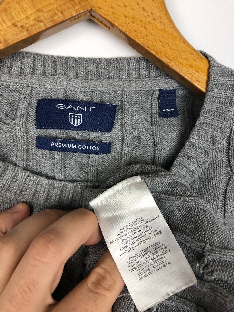 Gant Gant Sweater Pullover Crewneck Cotton Gray size S Size US S / EU 44-46 / 1 - 8 Thumbnail