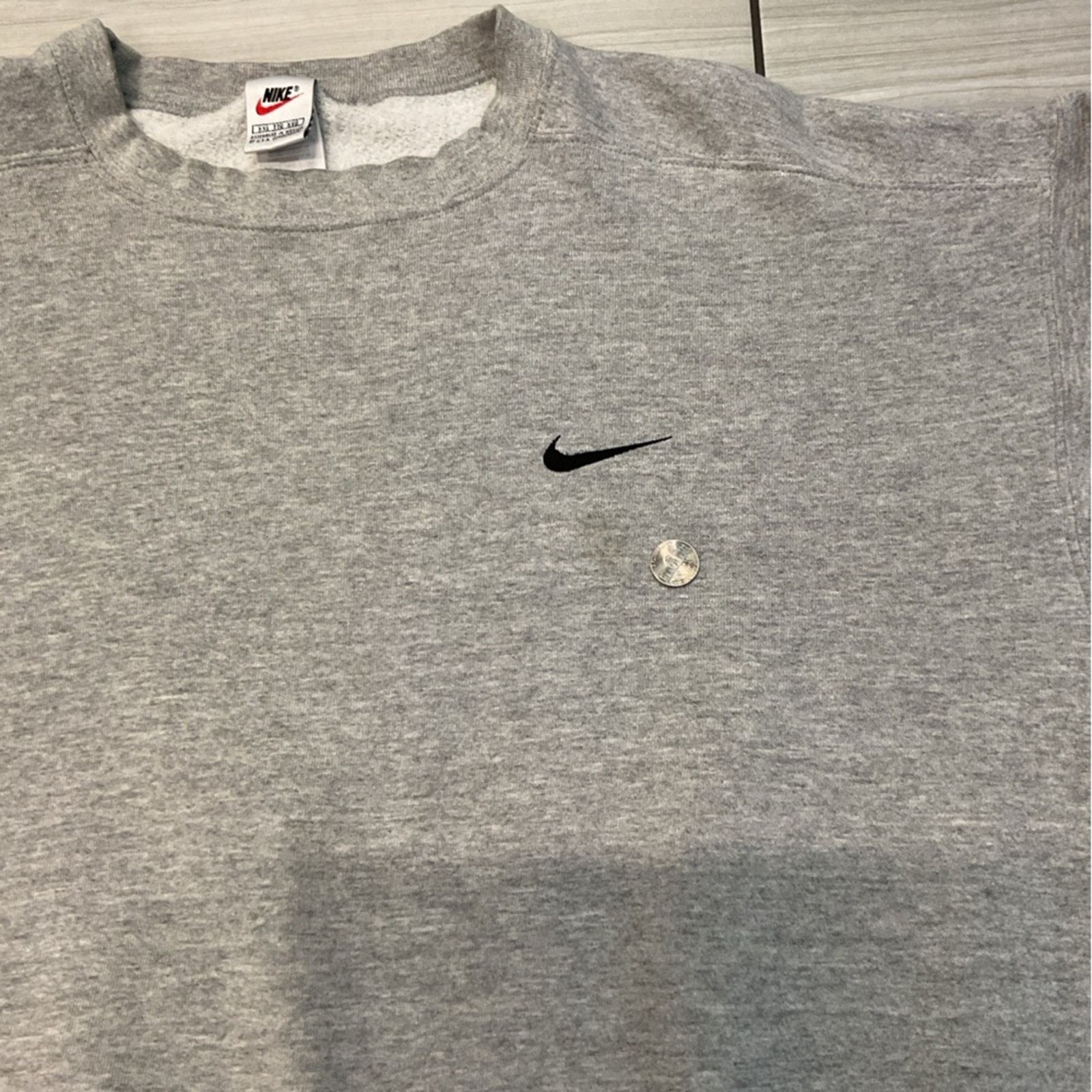 Nike Vintage 90s Nike Gray Crewneck Sweatshirt Size US XXL / EU 58 / 5 - 4 Thumbnail