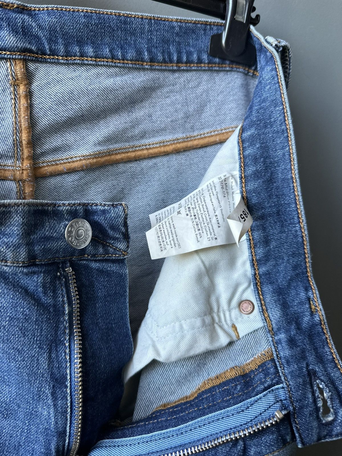 Acne Studios Acne Studios Max Mid Blue Denim Pants Size 34x32 Size US 34 / EU 50 - 6 Thumbnail