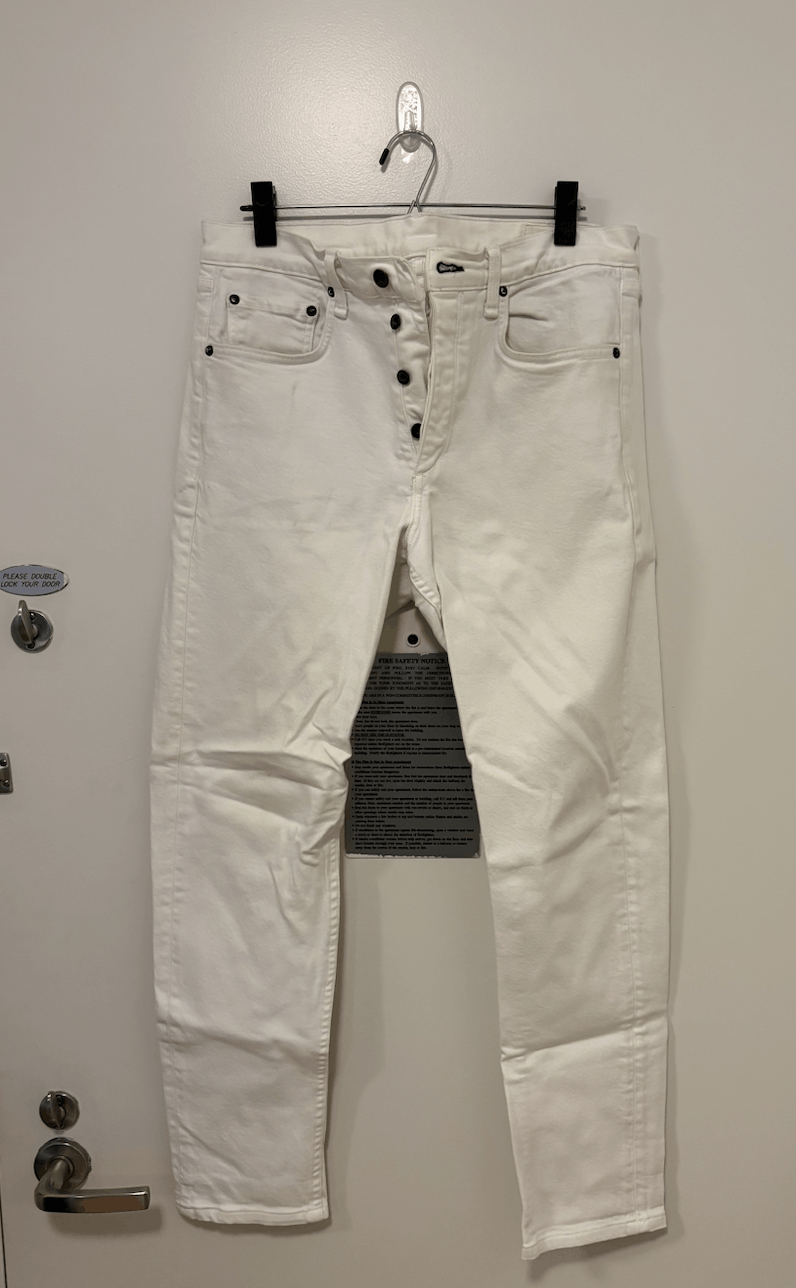 Rag & Bone Rag & Bone Slim Fit Size 2 White Jeans Size US 32 / EU 48 - 1 Thumbnail