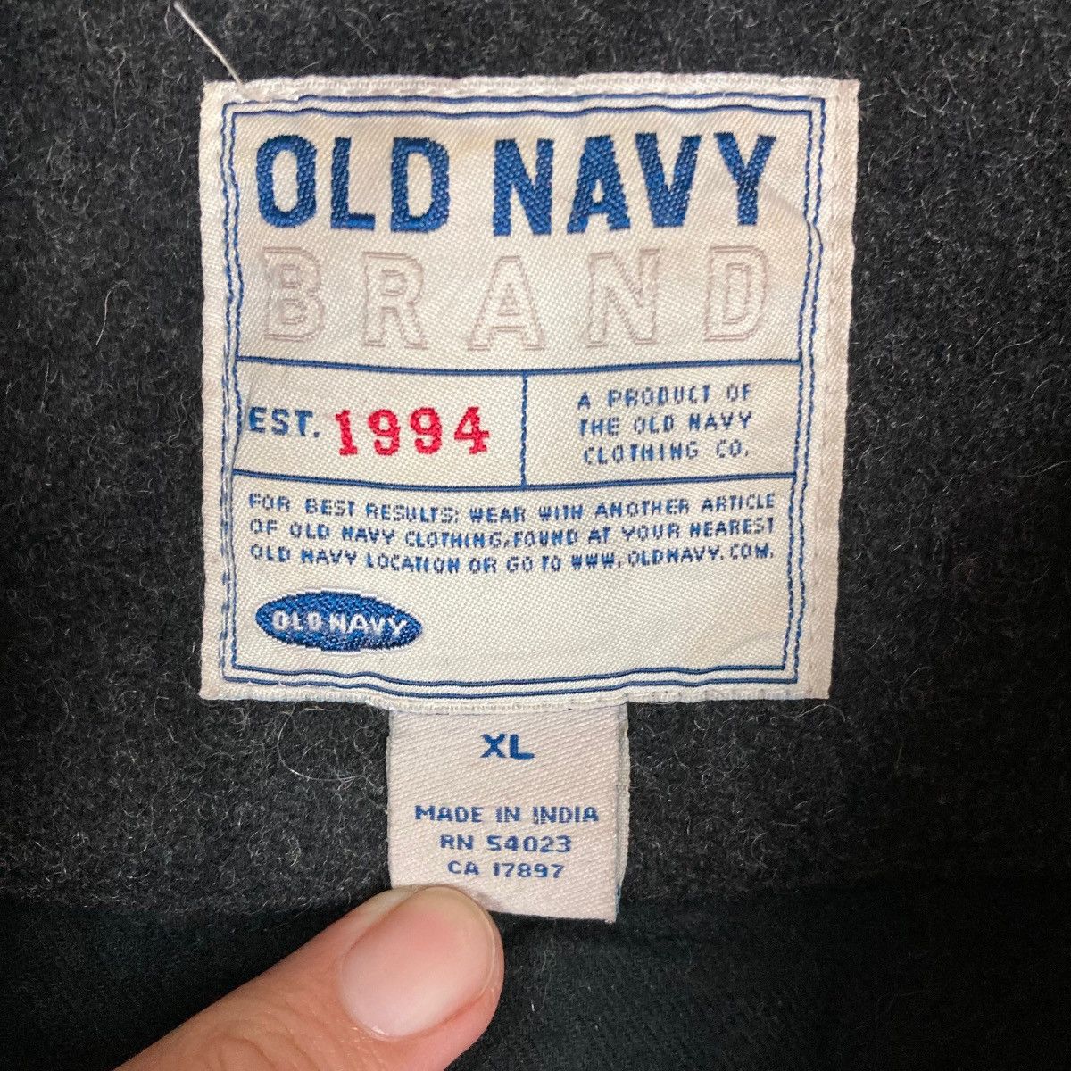 Old Navy Vintage Old Navy Plain Full Zipper Wool Jacket Size US XL / EU 56 / 4 - 6 Thumbnail