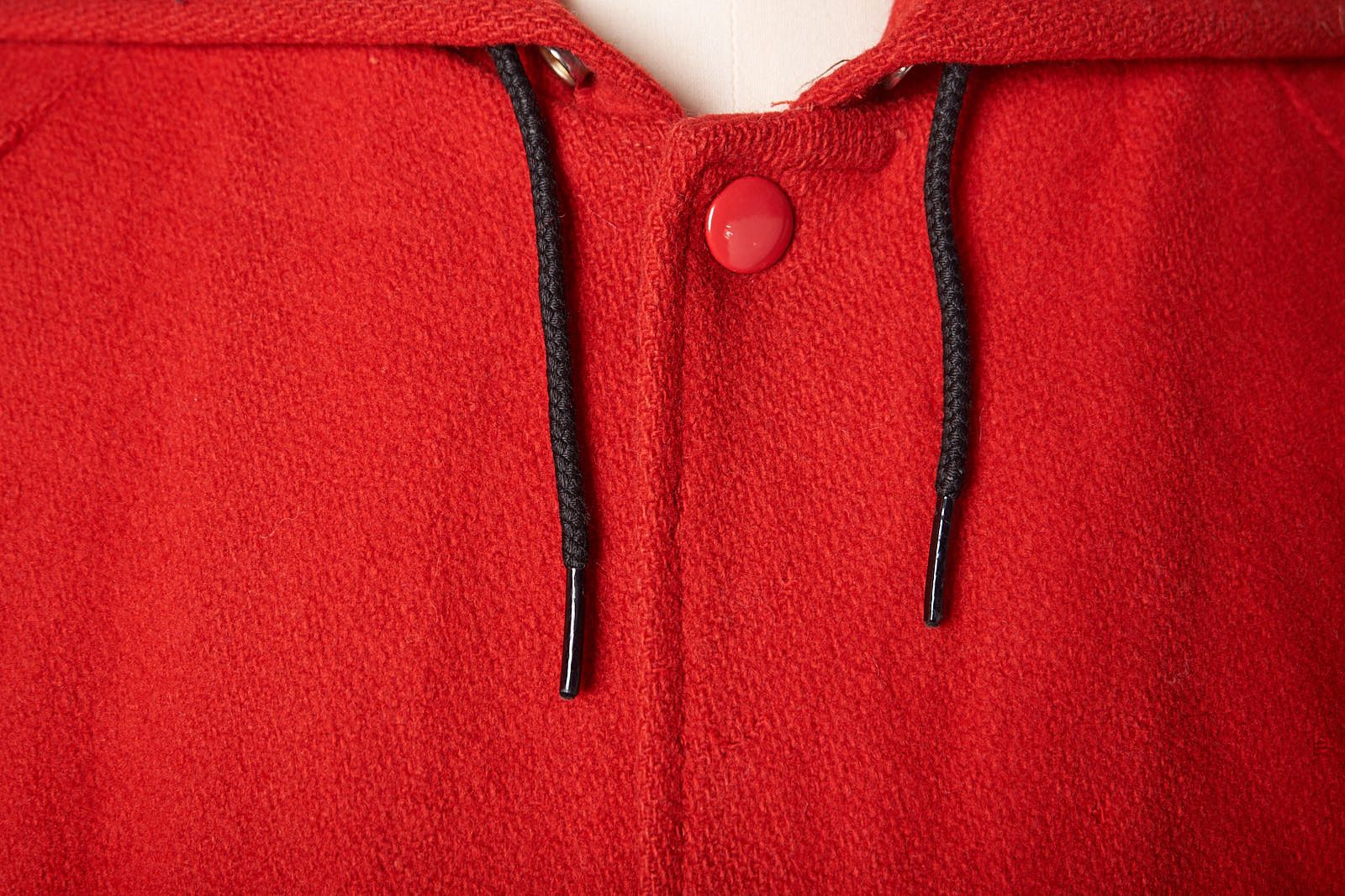 Vintage 1950s-60s Vintage Red Car Hunting Letterman Coat Size US M / EU 48-50 / 2 - 8 Thumbnail