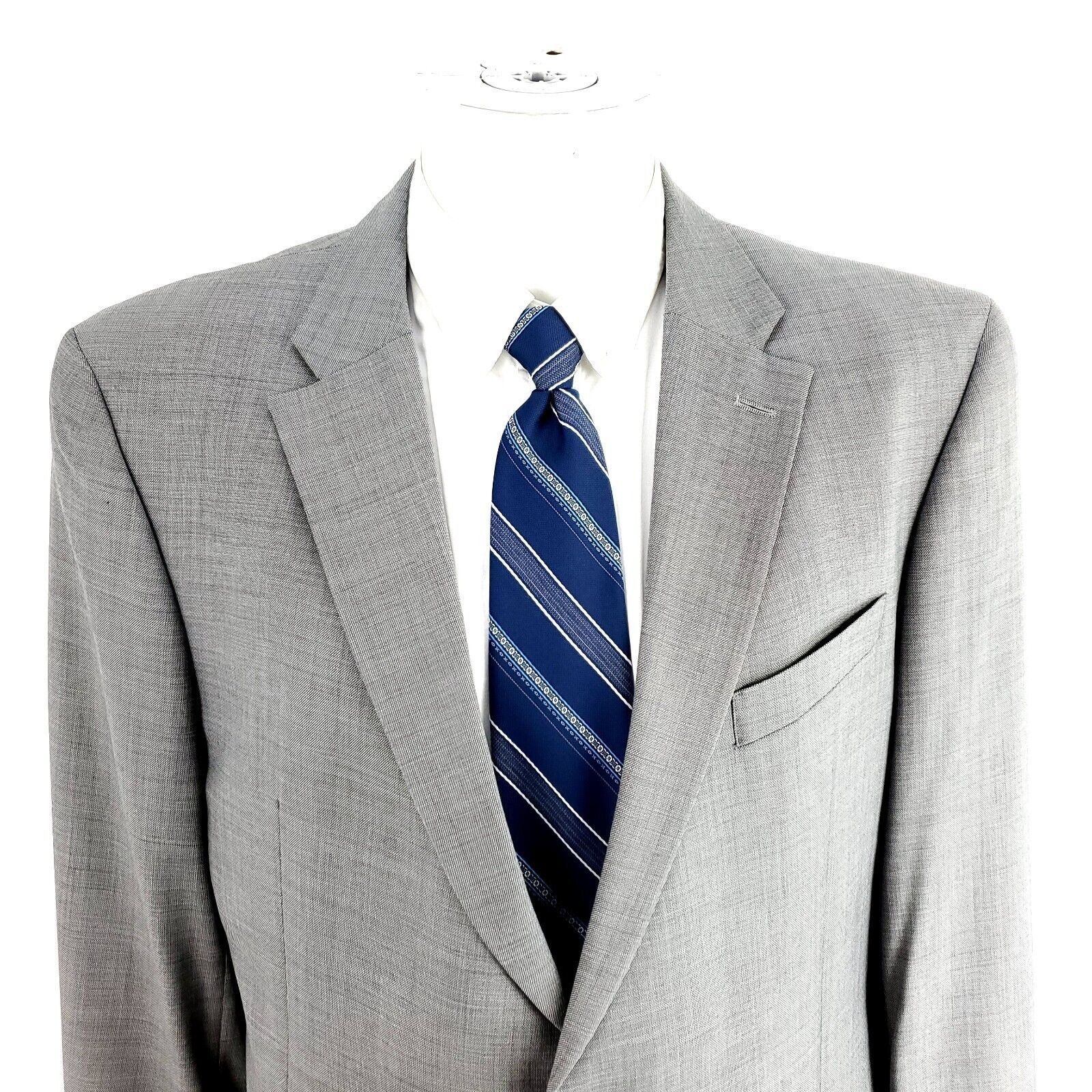 Tommy Hilfiger Tommy Hilfiger Wool 2 Button Blazer 38L Gray Sharkskin Size 38L - 1 Thumbnail