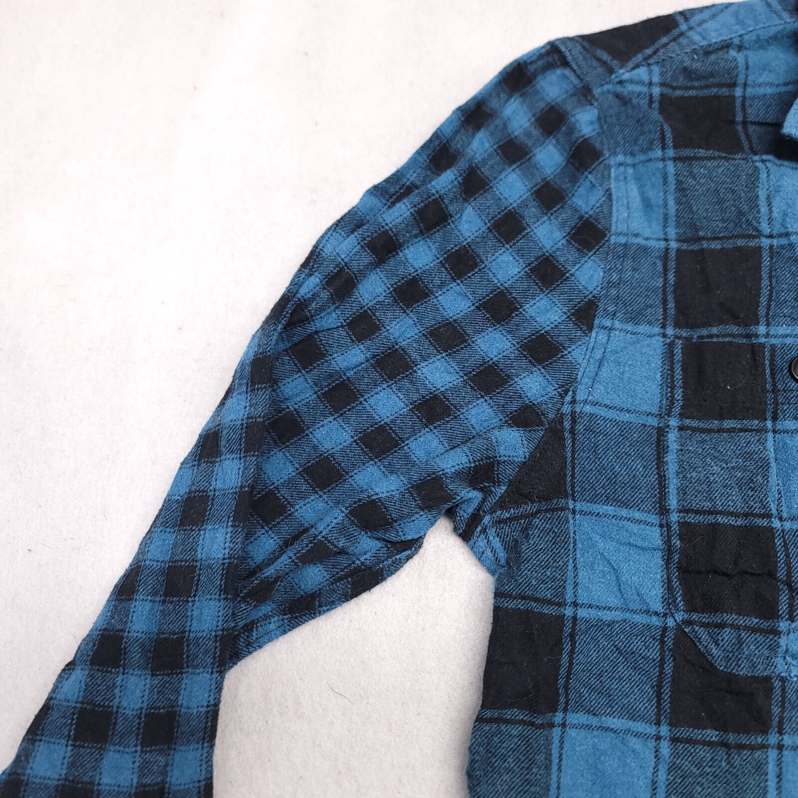 Carbon Carbon Buffalo Check Flannel Mens Size Small S Blue Black Size US S / EU 44-46 / 1 - 4 Thumbnail