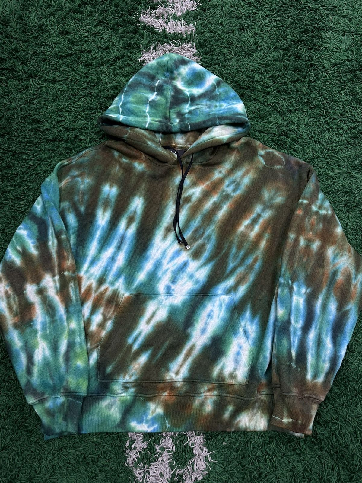 Amiri Amiri Hoodie Turquoise Brown Size US XL / EU 56 / 4 - 1 Thumbnail