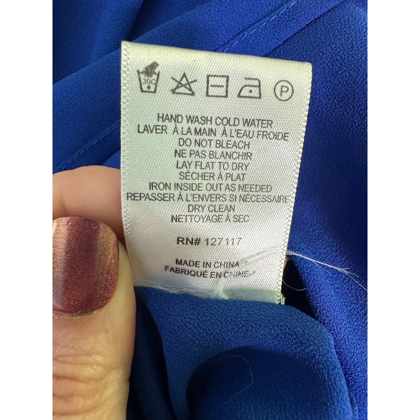 Badgley Mischka Badgley Mischka Blue X-Back Formal Chiffon Maxi Dress size 2 Size XS / US 0-2 / IT 36-38 - 5 Thumbnail