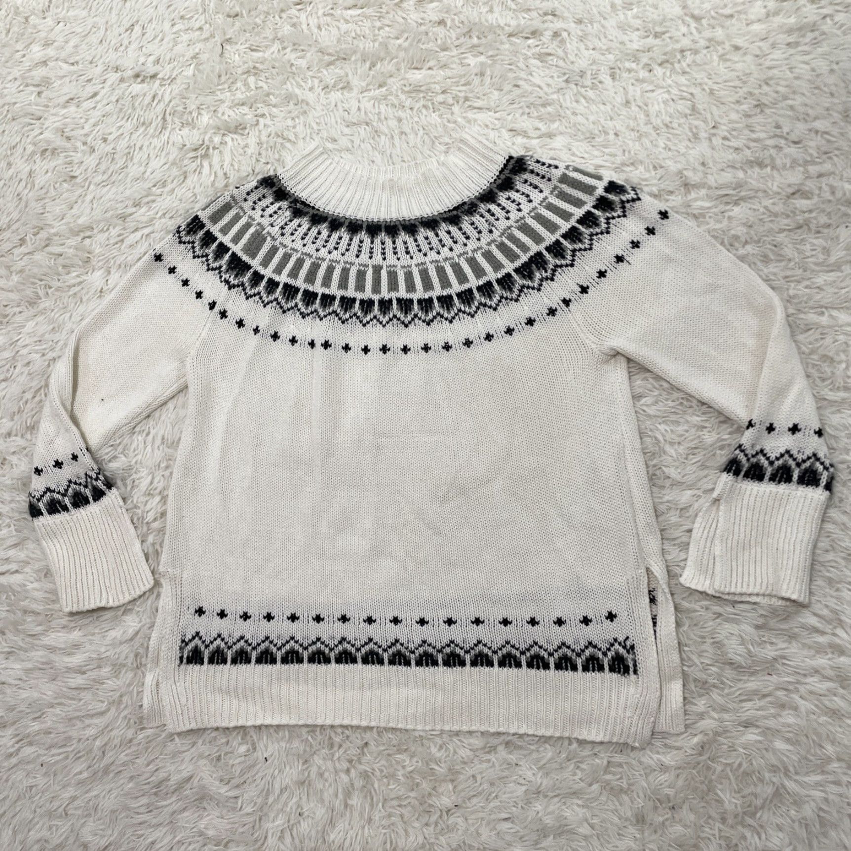 Vintage VINTAGE WORKSHOP Republic Clothing Sweater XL FairIsle Nordic Blue White Knit Jumper XL Size XL / US 12-14 / IT 48-50 - 3 Thumbnail