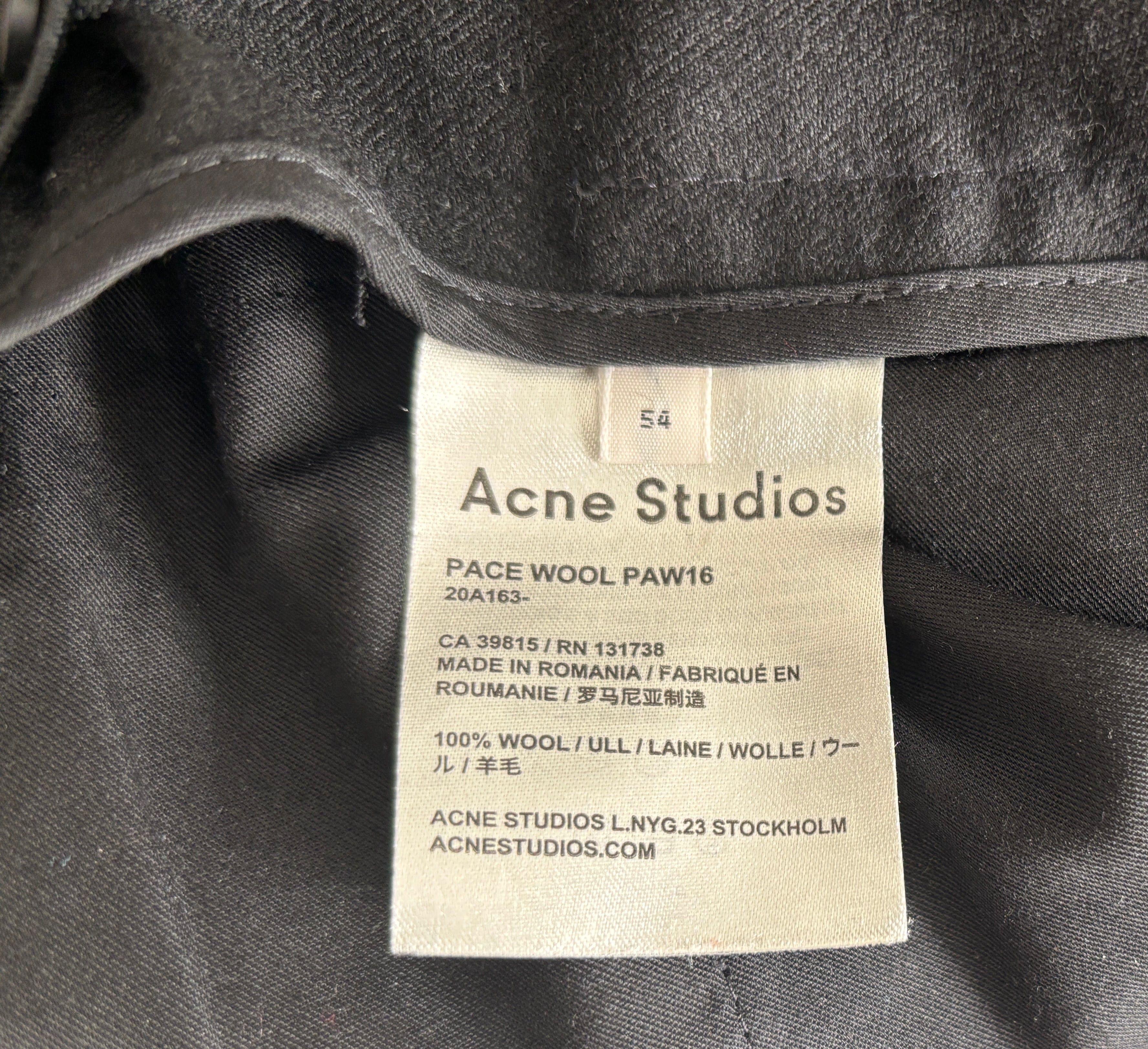 Acne Studios $315 Black Wool Drawstring Hem Lounge Pants -38 Size US 38 / EU 54 - 5 Thumbnail