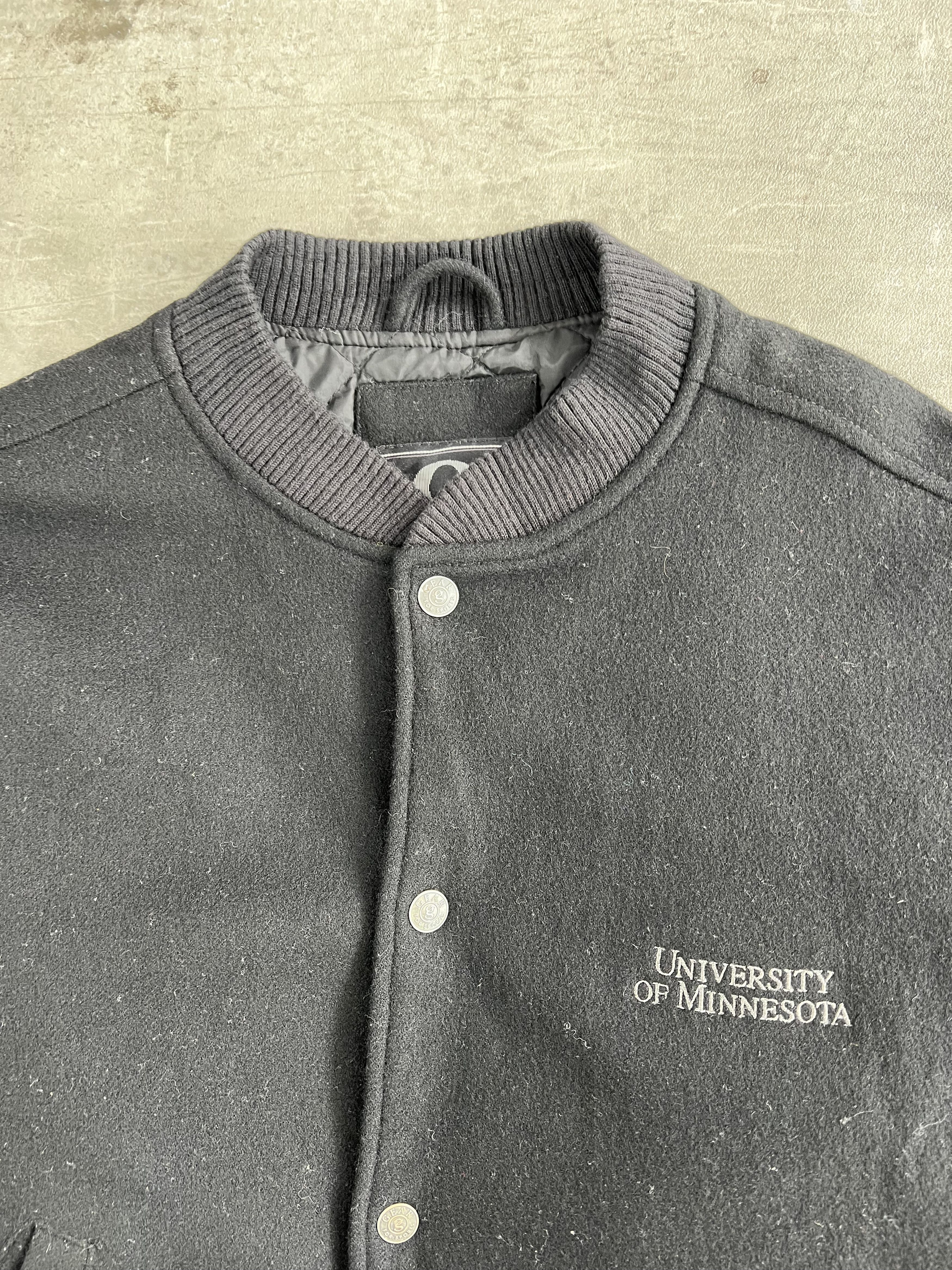 Vintage VARSITY JACKET UNIVERSITY OF MINNESOTA BLACK Size US M / EU 48-50 / 2 - 2 Thumbnail