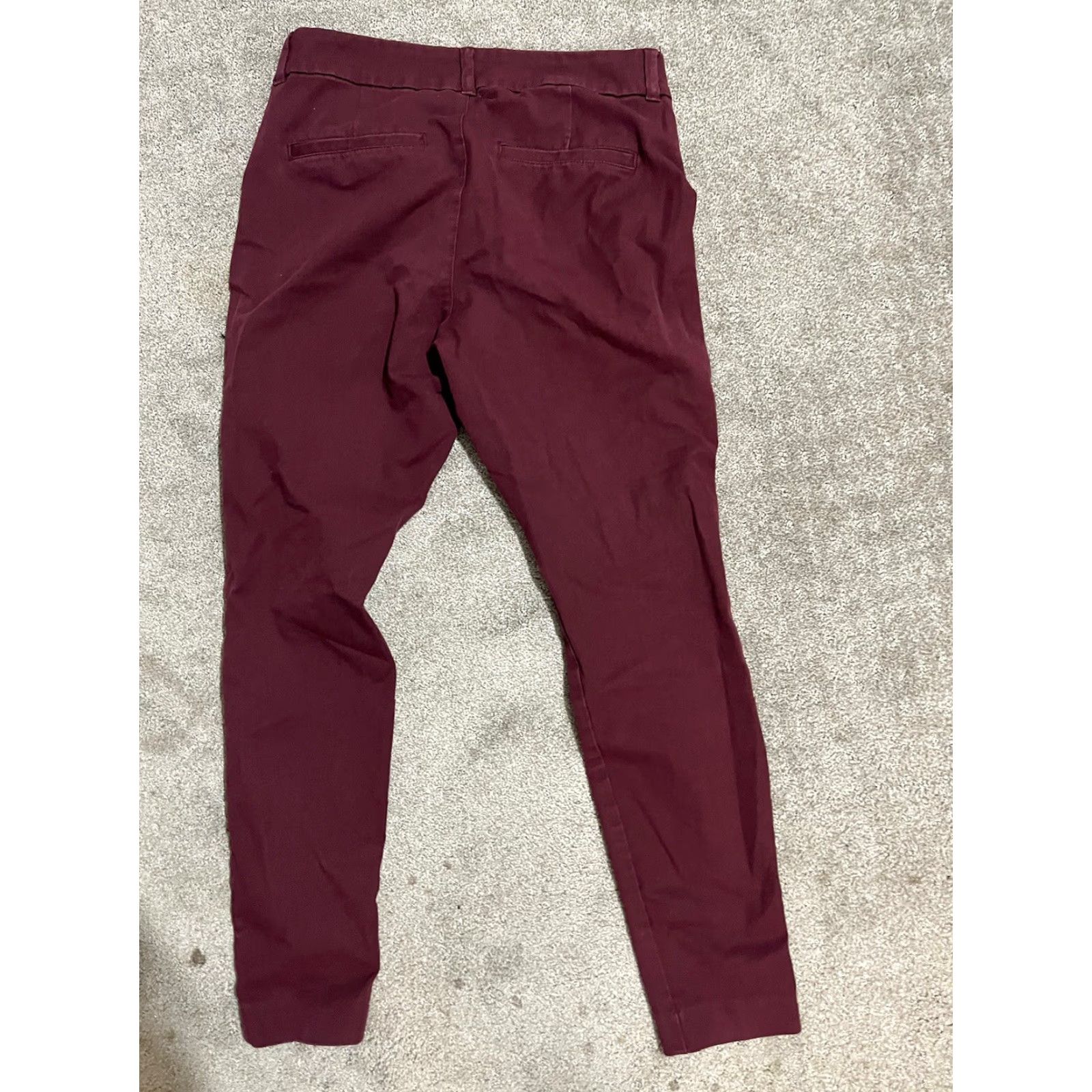 Old Navy Old Navy Women Pants 4P Dark Gray Burgundy Cotton Blend Slim Ankle Pockets 4P Petite High Rise 90s? Size 27" / US 4 / IT 40 - 3 Thumbnail