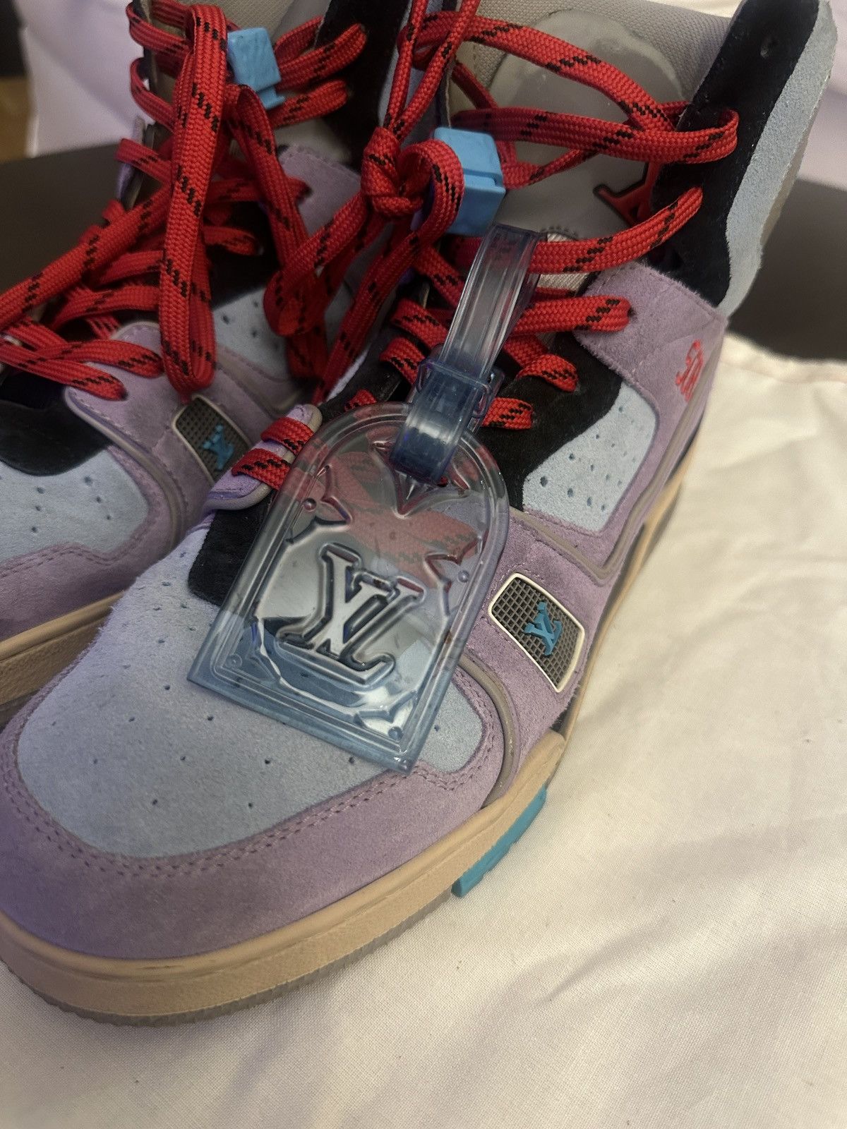 Louis Vuitton Louis Vuitton X Virgil Trainer 508 Sneaker Blue Purple Size US 6 / EU 39 - 7 Thumbnail