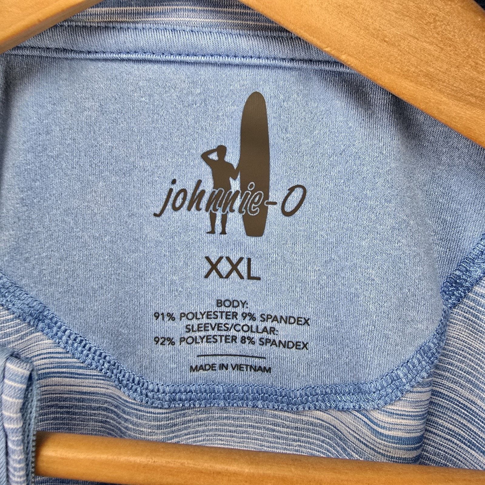 johnnie-O Johnnie-O Golf Pullover Bert 1/4 Zip XXL Striped Corona Logo Size US XXL / EU 58 / 5 - 6 Thumbnail