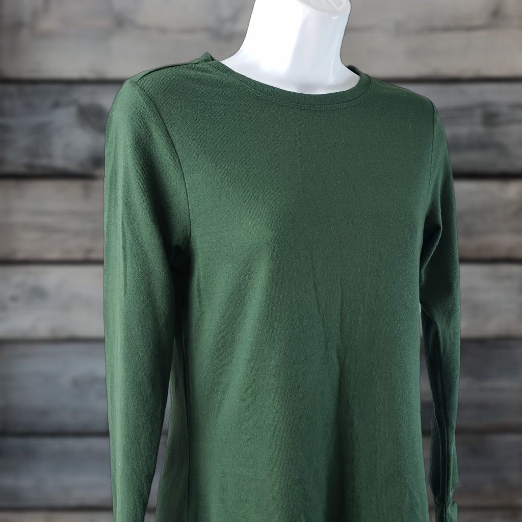 Vintage VINTAGE Carve Designs Womens Top XS Solid Green Long Sleeve Size XS / US 0-2 / IT 36-38 - 1 Thumbnail