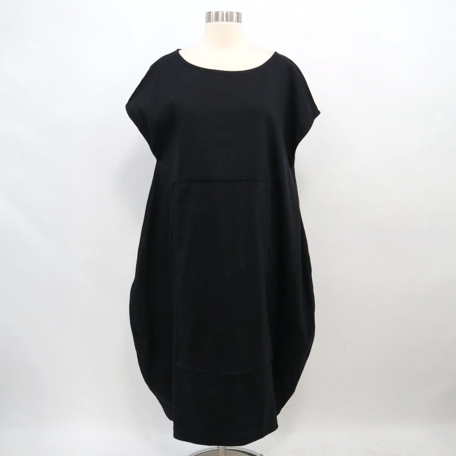 image of Vintage Rundholz Black Label Linen Balloon Dress Womens XL Solid Lagenlook in White