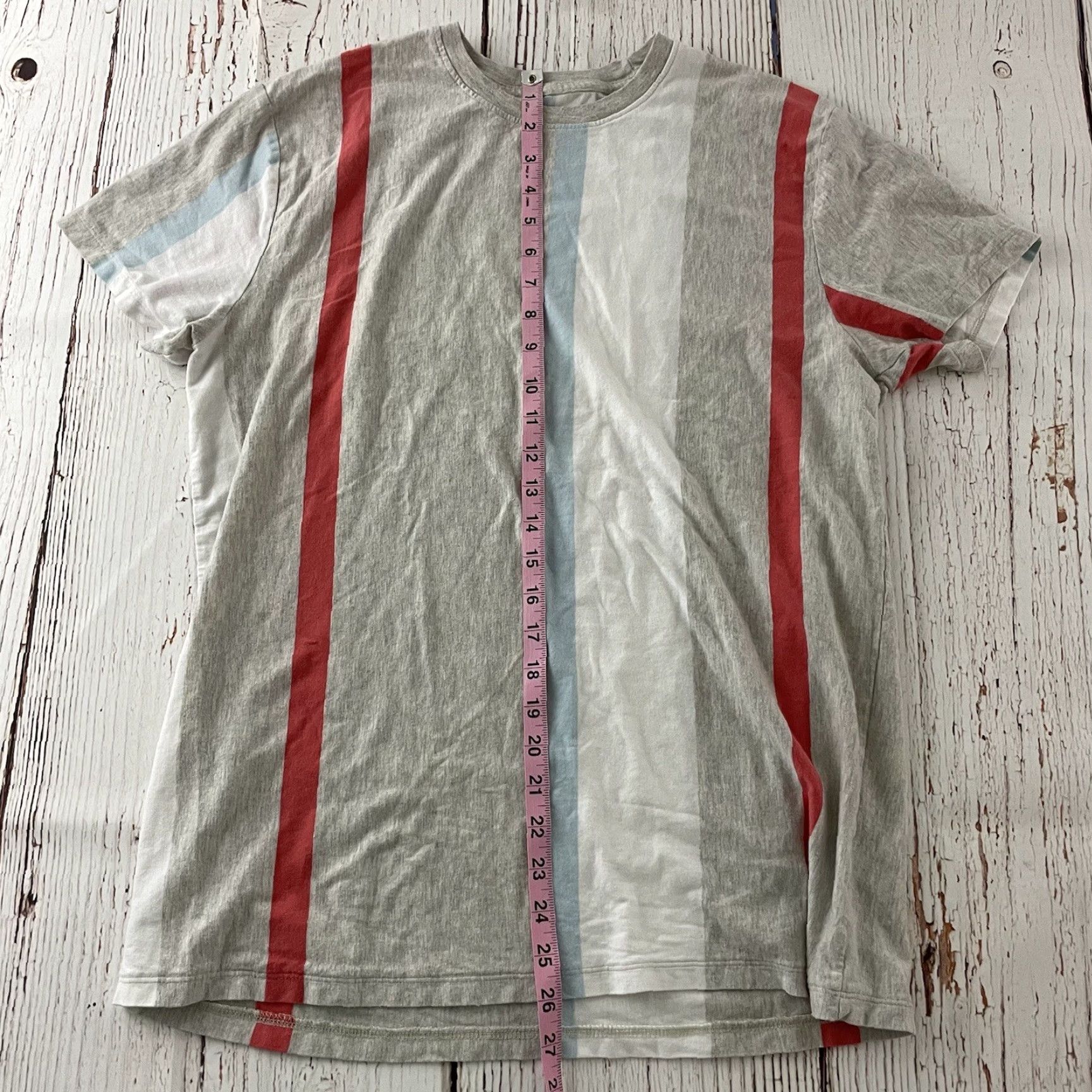 Vintage San Francisco Work Shirt Striped Short Sleeve T-Shirt Men Large Gray White Shirts Mens Large Striped Short Sleeve T Shirt San Francisco Work Size US L / EU 52-54 / 3 - 3 Thumbnail