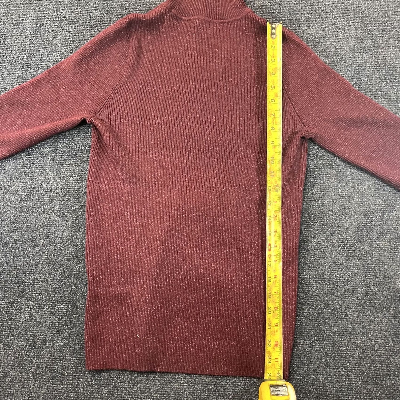 Ralph Lauren VINTAGE Lauren Ralph Lauren Sweater Womens Medium Red Turtleneck Metallic Knit Pullover Size L / US 10 / IT 46 - 6 Thumbnail