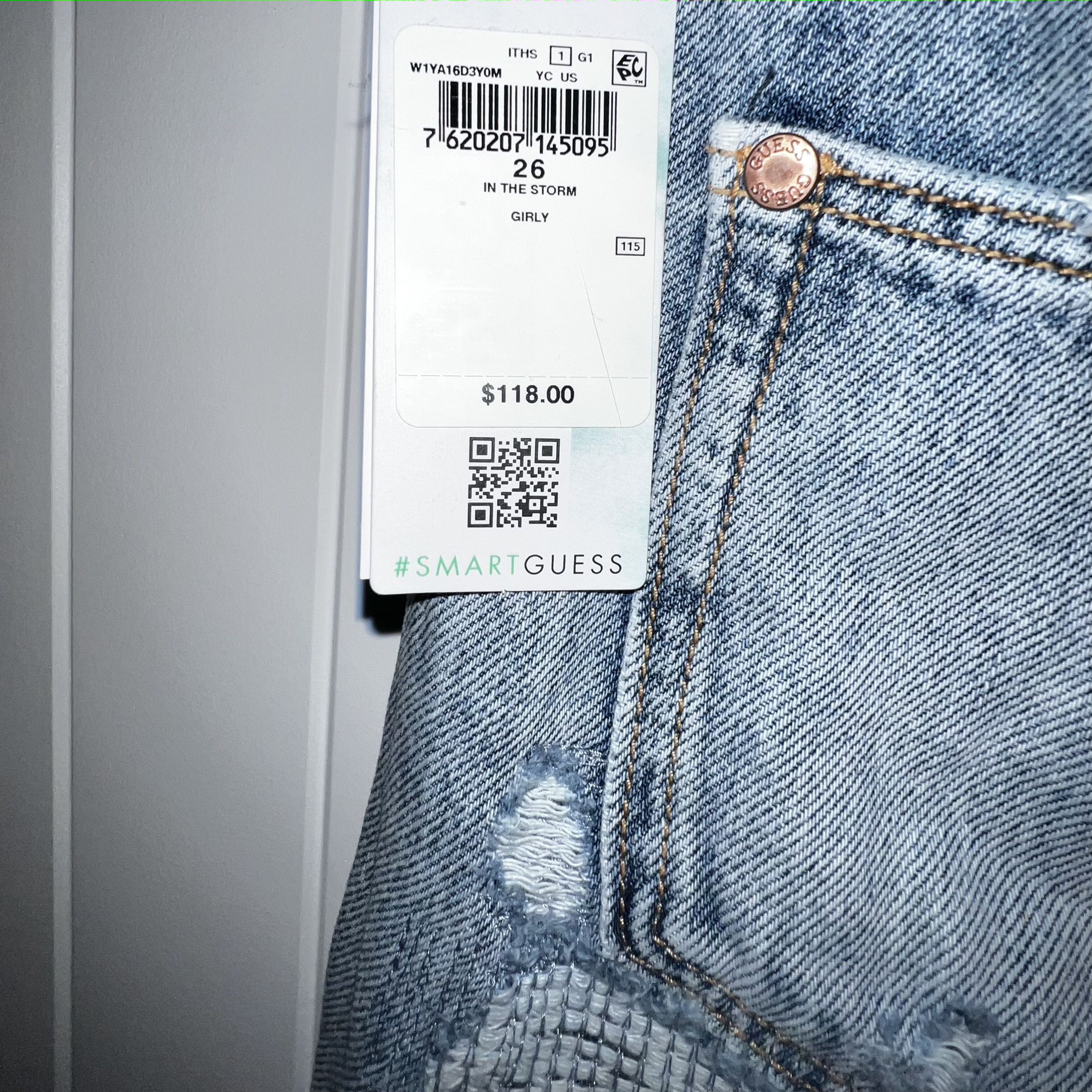 Guess NWT Guess High-Waist Distressed Jeans - 26 Size 26" / US 2 / IT 38 - 11 Thumbnail
