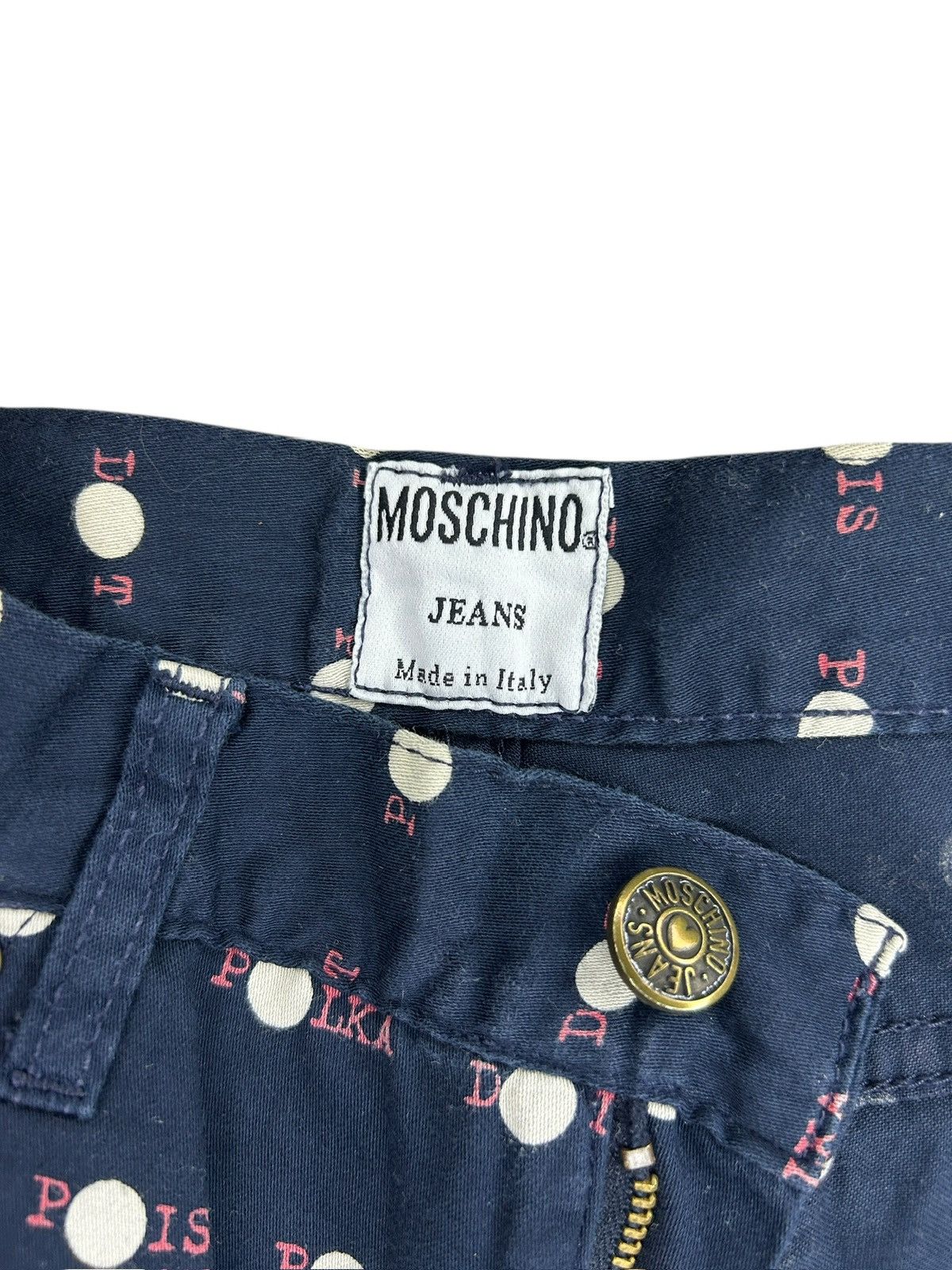 Moschino 90s Polka Dot Trousers Size 27" / US 4 / IT 40 - 3 Thumbnail
