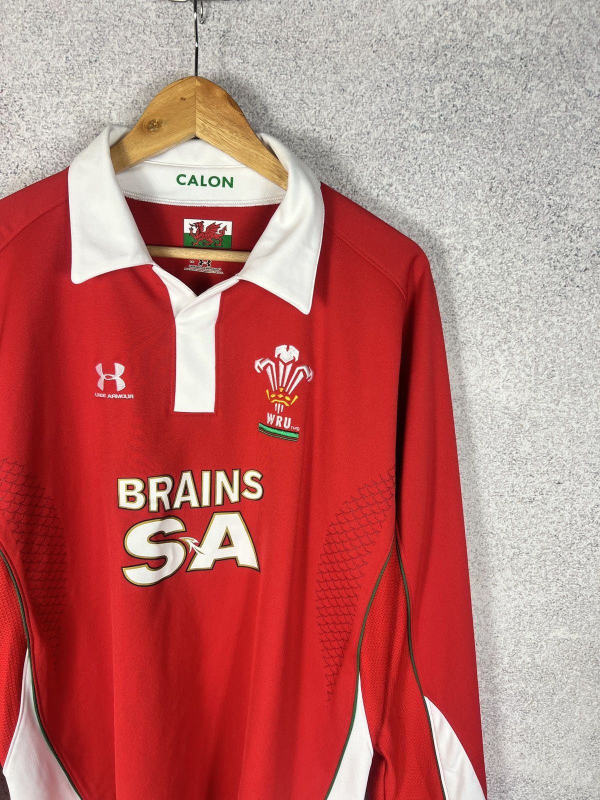 Under Armour Vintage WRU Wales Rugby Union 2008 2009 Longsleeve Jersey Size US L / EU 52-54 / 3 - 2 Thumbnail