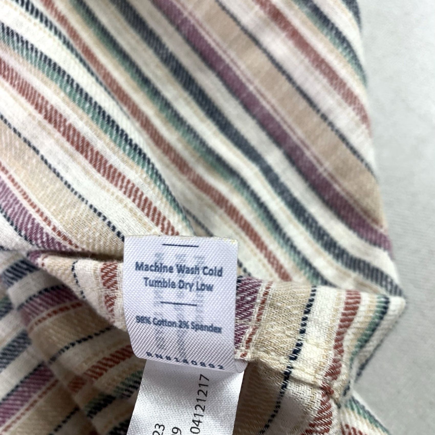 Marine Layer Marine Layer Button-Up Shirt Mens 2XL Multicolor Striped Short Sleeve Necklace? Size US XXL / EU 58 / 5 - 5 Thumbnail
