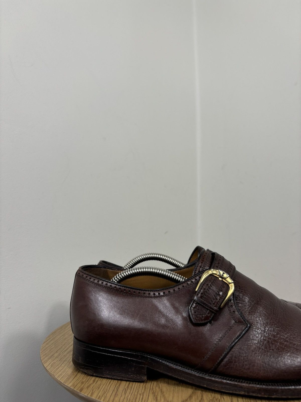 Testoni A. Testoni Black Label Vintage Monk Strap Leather Shoes Size US 8 / EU 41 - 8 Thumbnail