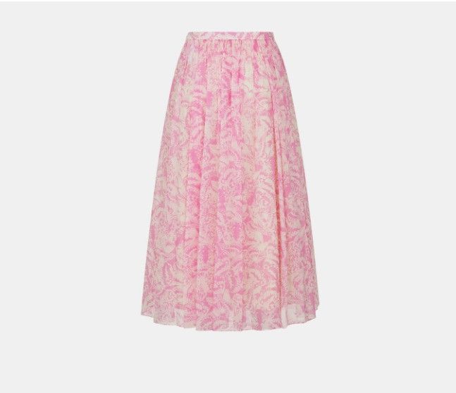 Dior o1w1db10225 411J33A37 Midi Skirt in Pink & White Size 30" / US 8 / IT 44 - 2 Thumbnail