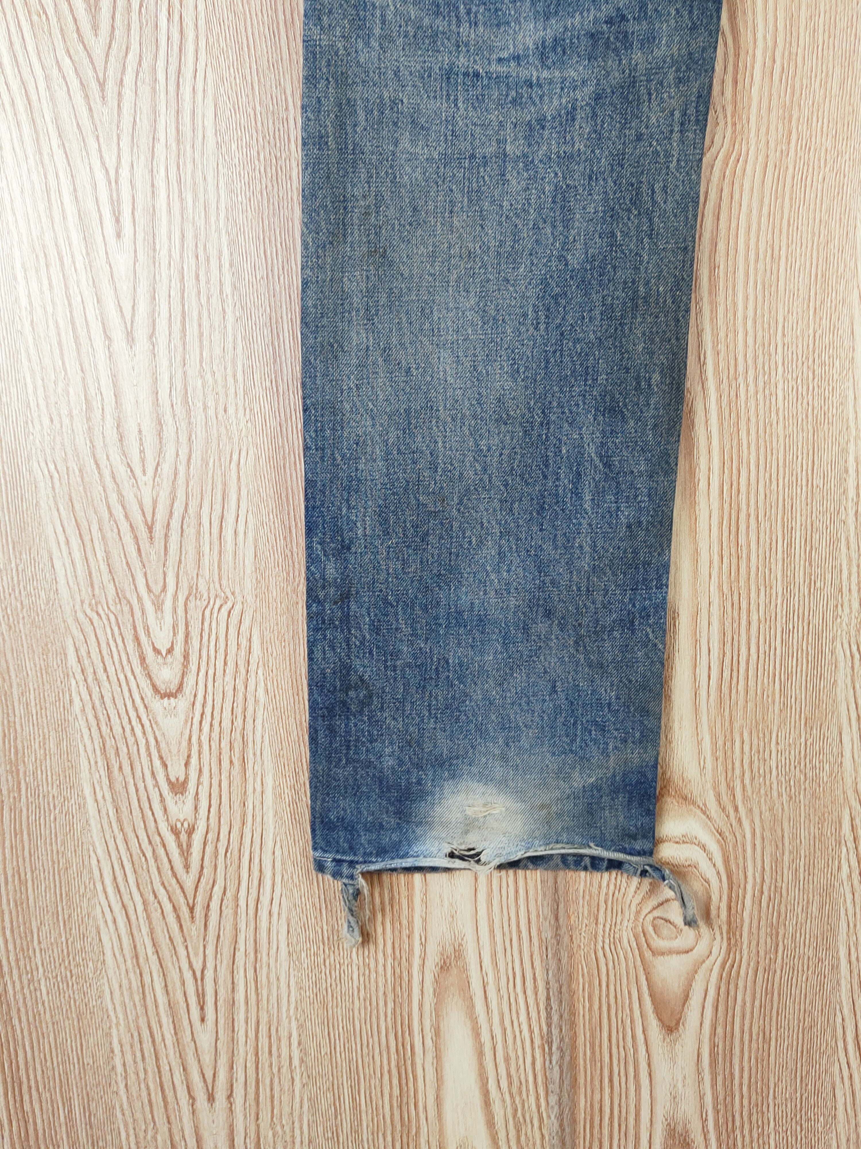 Japanese Brand Viridian Dark Blue Faded Distressed Ripped Jeans #W615 Size 31" - 12 Thumbnail