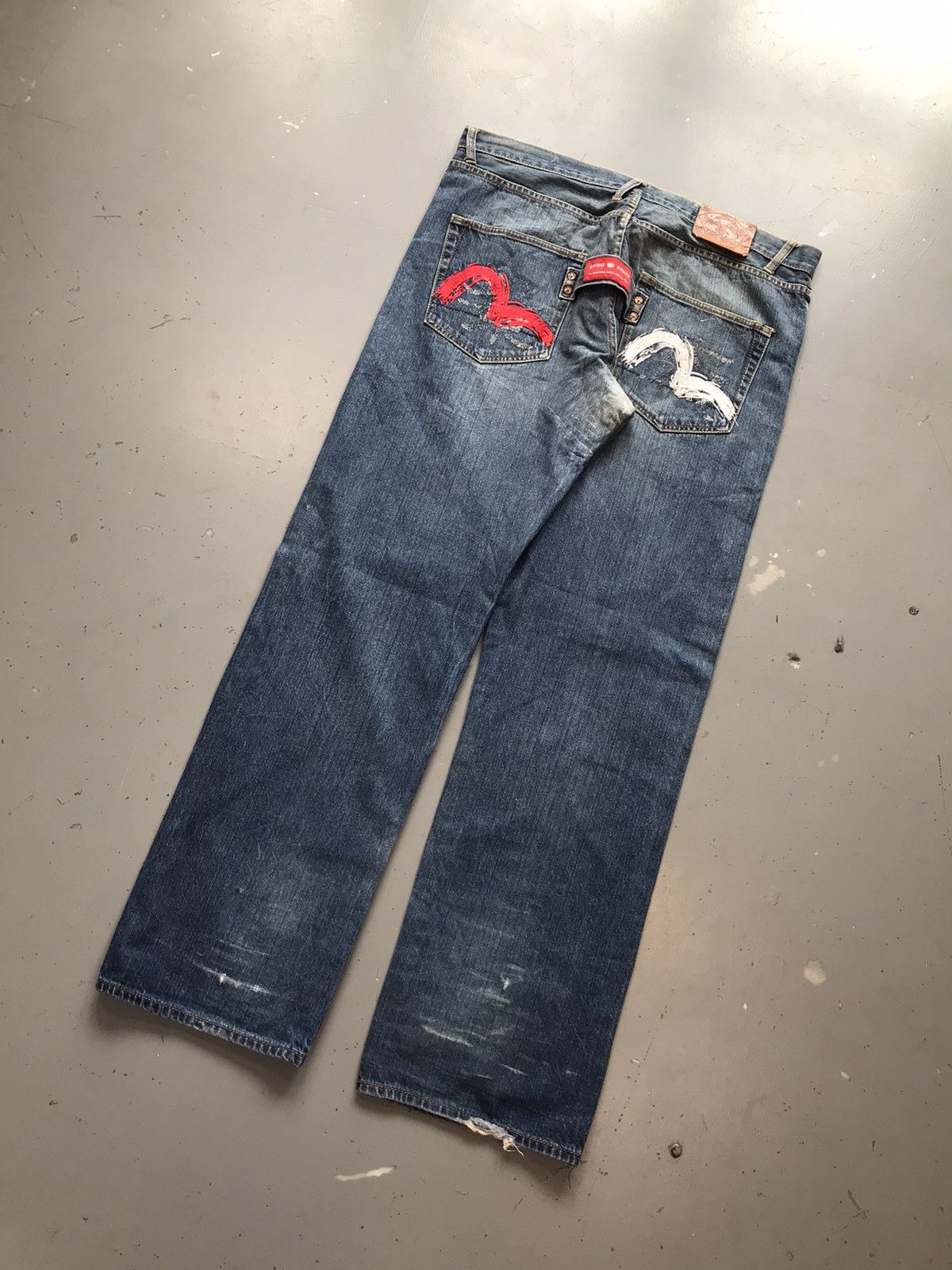 Japanese Brand × Vintage Vintage Evisu inspired seagull embroidered denim Size US 40 / EU 56 - 9 Thumbnail
