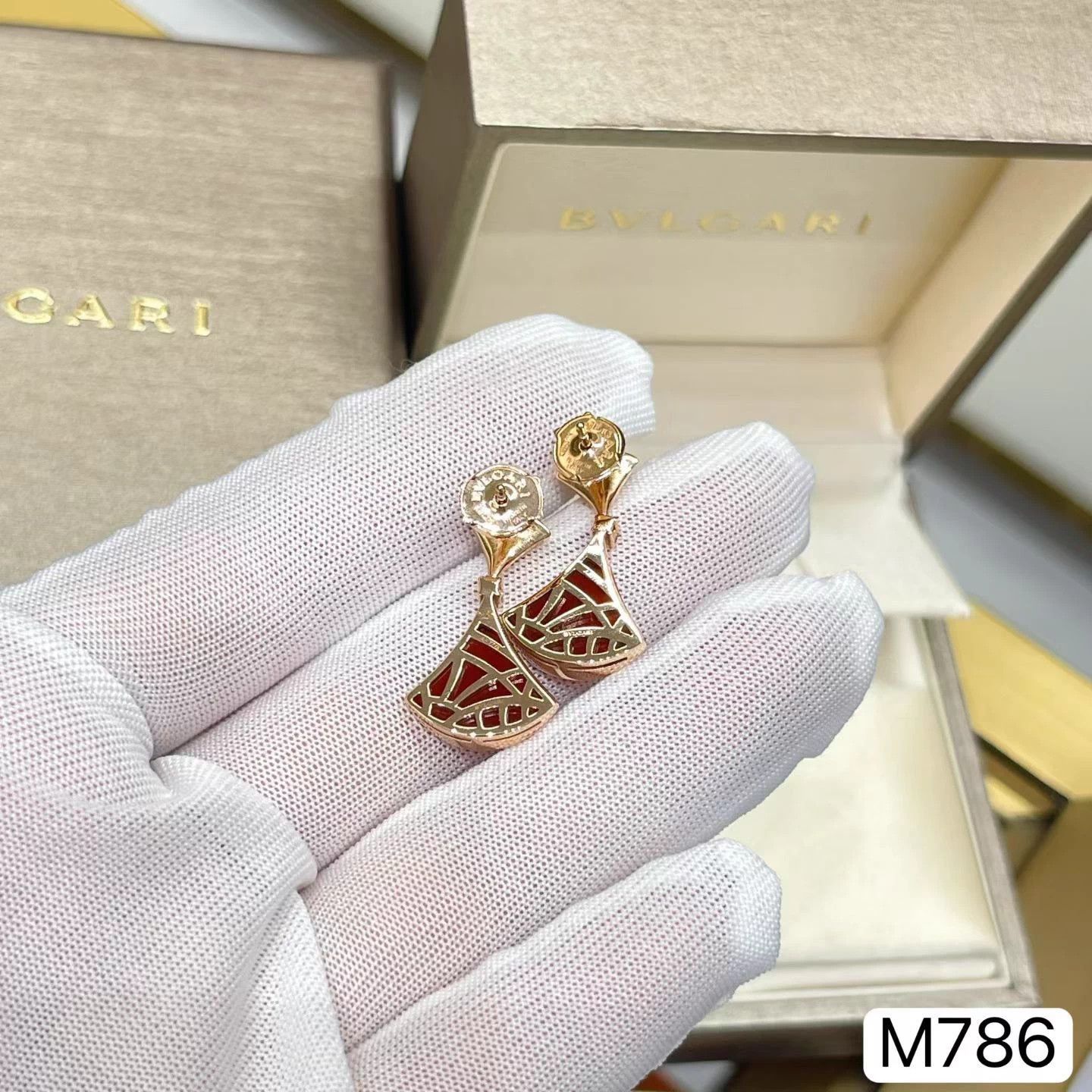 Bvlgari BVLGARI DIVAS’ DREAM Red Agate Earrings M786 New Size ONE SIZE - 8 Thumbnail