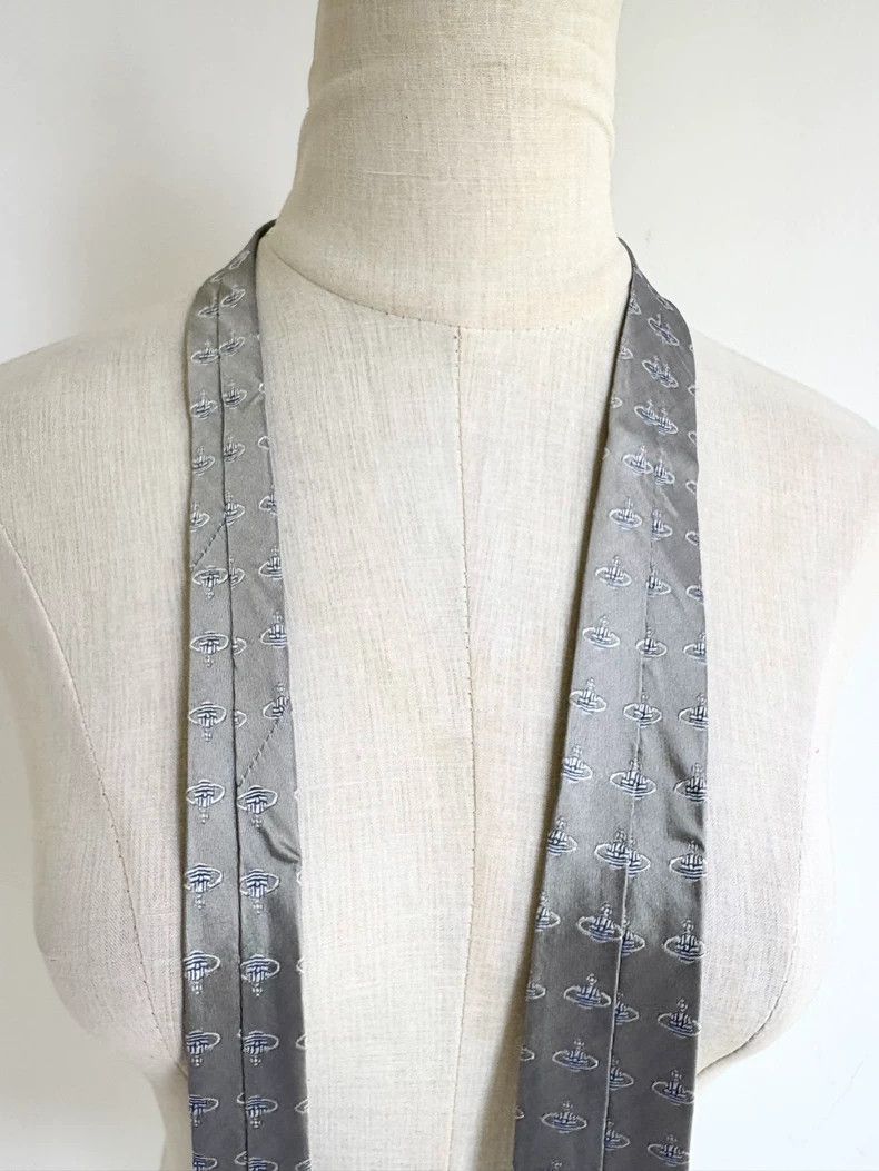 Vivienne Westwood Vivienne Westwood Old silver embroidered Saturn tie Size ONE SIZE - 5 Thumbnail