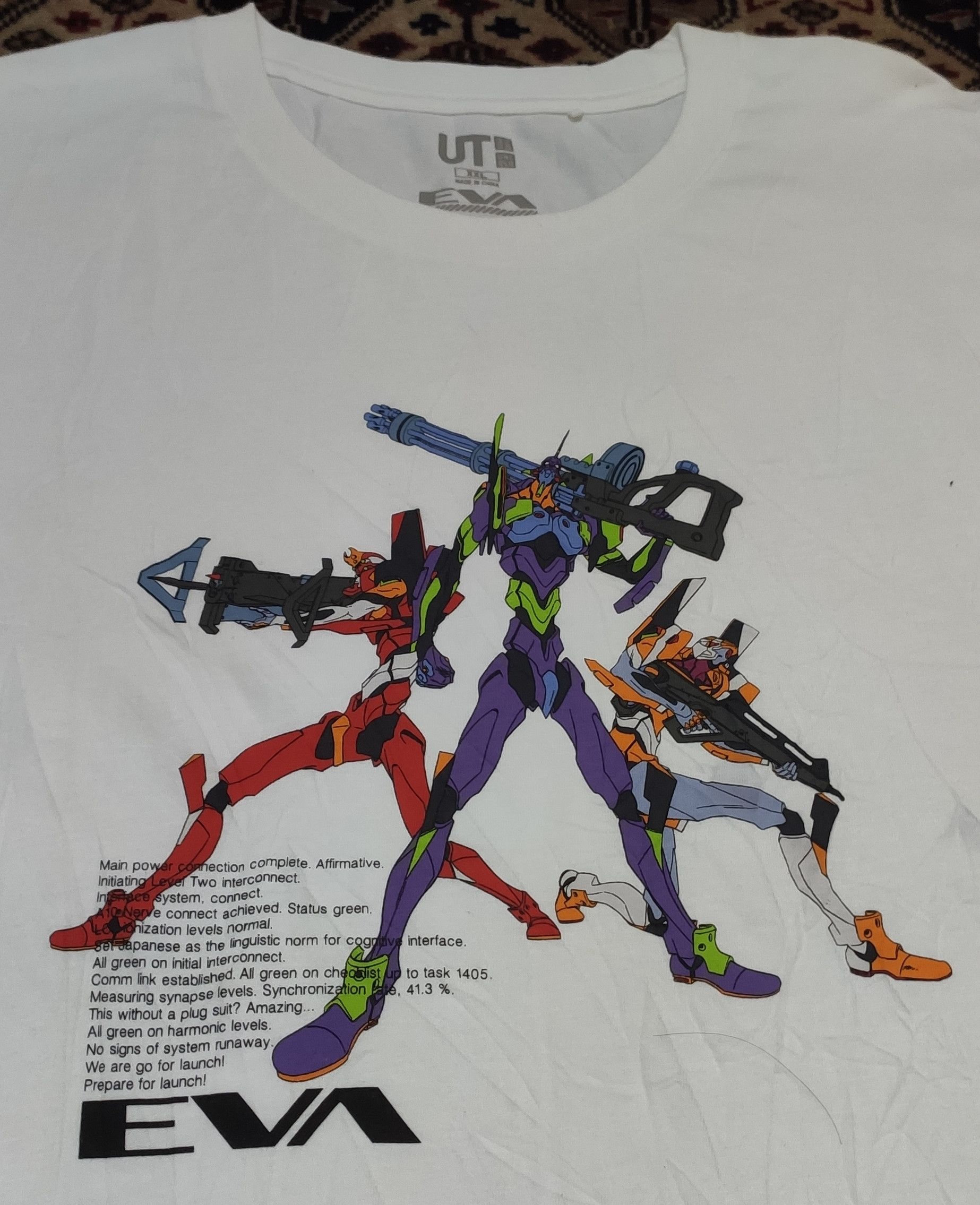 Anime Neon Genesis Evangelion Uniqlo T-shirt XXL fits XL Size US XXL / EU 58 / 5 - 3 Thumbnail
