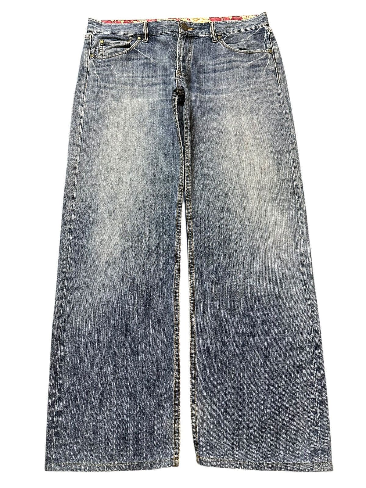 Kamakura Vintage Japanese Brand Sukajan Fish Koi Embroidered Jeans Size US 36 / EU 52 - 2 Thumbnail