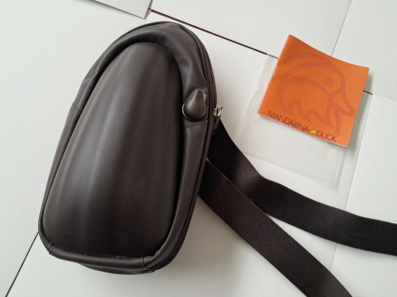 Archival Clothing x Mandarina Duck Shell Pod Sling Bag Archive! in Brown, Men's