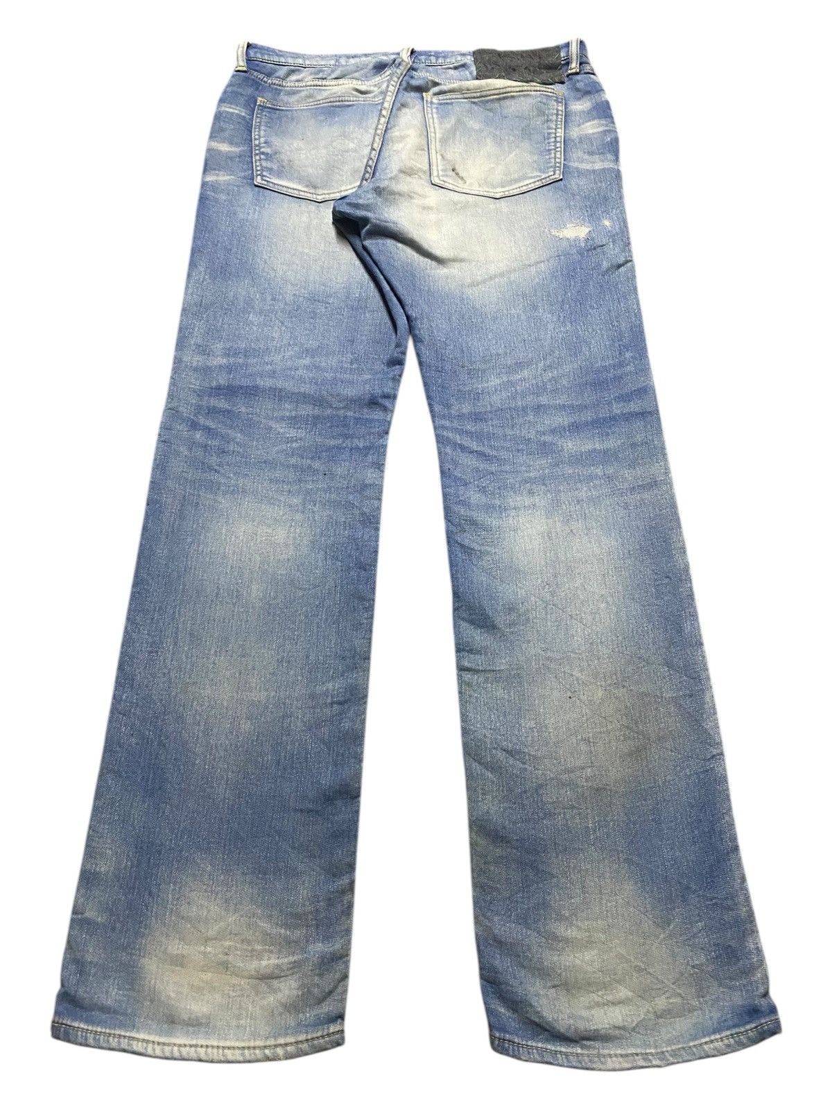 Japanese Brand Rare vintage RH Jeans navy & white denim straight leg jeans Size US 33 - 2 Thumbnail