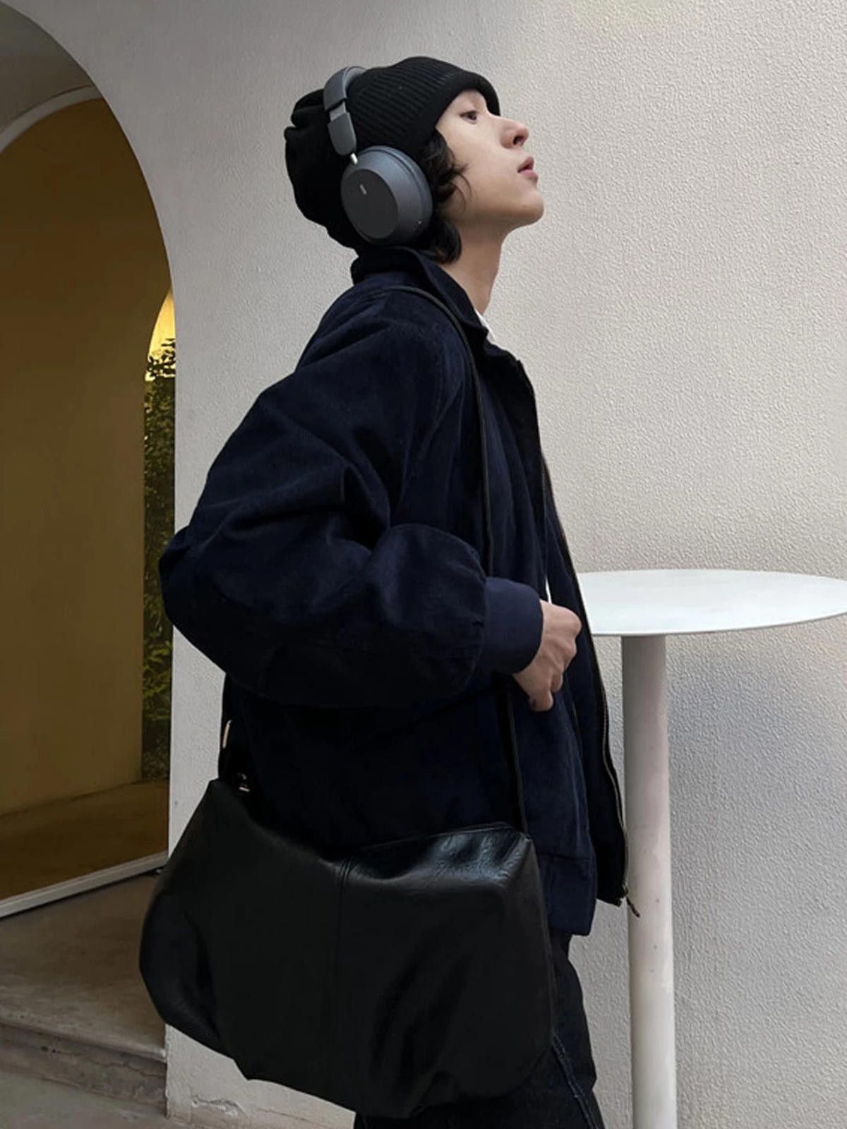 Leather Black Soft Leather Shoulder Bag, Casual Everyday Tote Size ONE SIZE - 2 Thumbnail