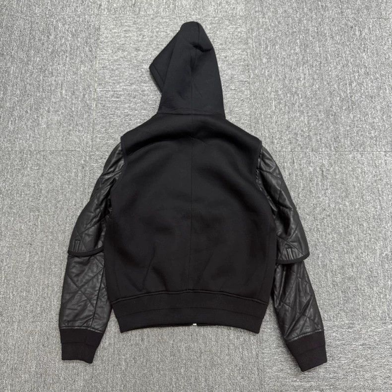 Givenchy Givenchy Black Space Cotton and Leather Sleeve Zip-up Jack Size US XL / EU 56 / 4 - 5 Thumbnail