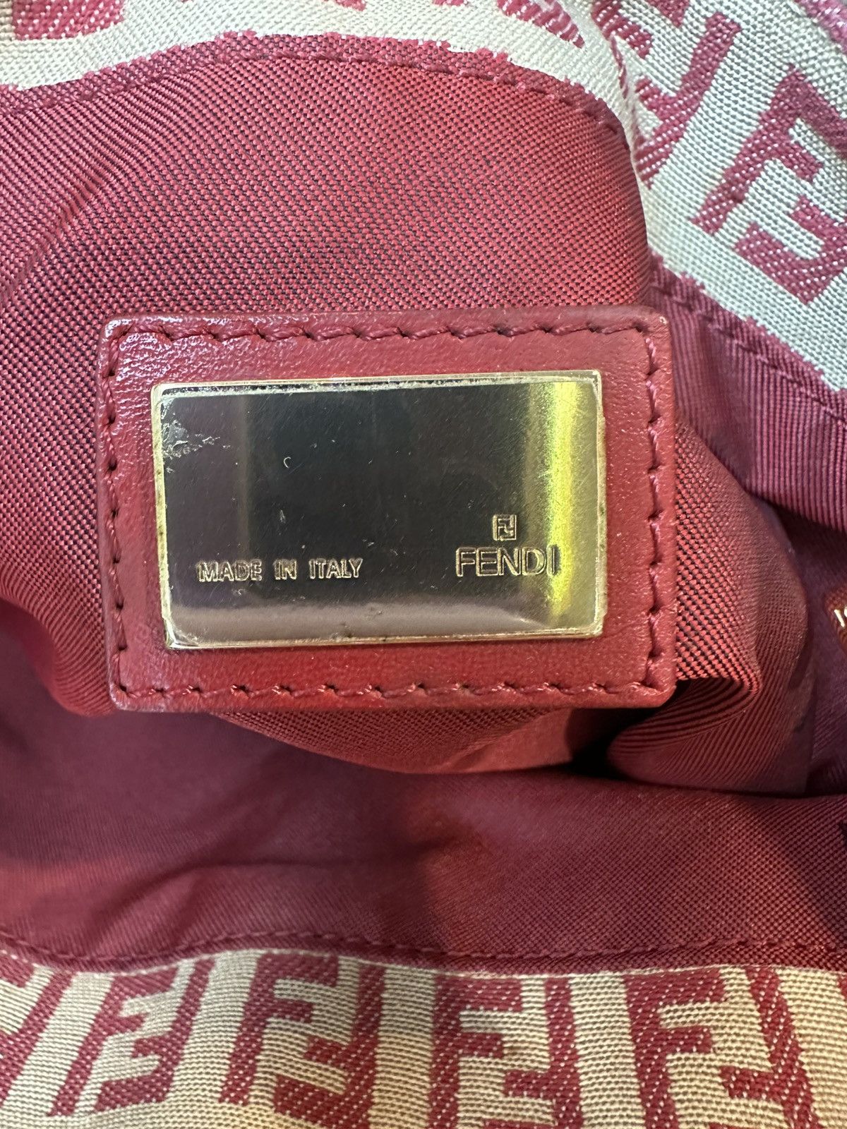Fendi Fendi 1990s Red Zucca Canvas Tote Size ONE SIZE - 15 Thumbnail