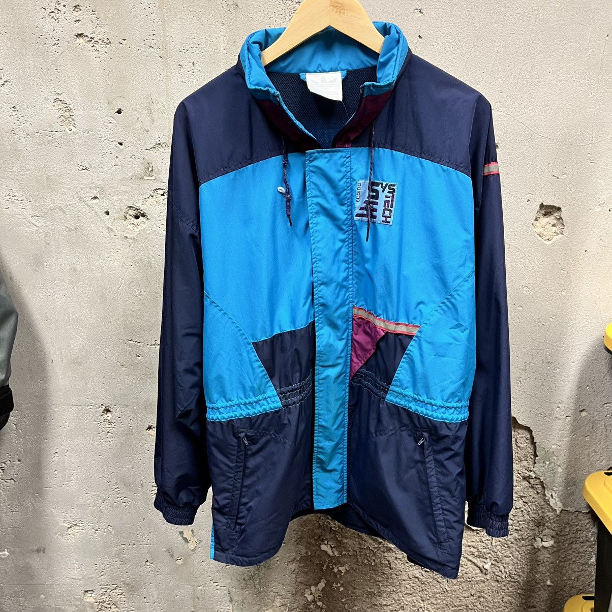 Adidas × Vintage Vintage 90s Adidas Sys Tech Zip Windbreaker Rain Jacket XL Size US M / EU 48-50 / 2 - 1 Thumbnail