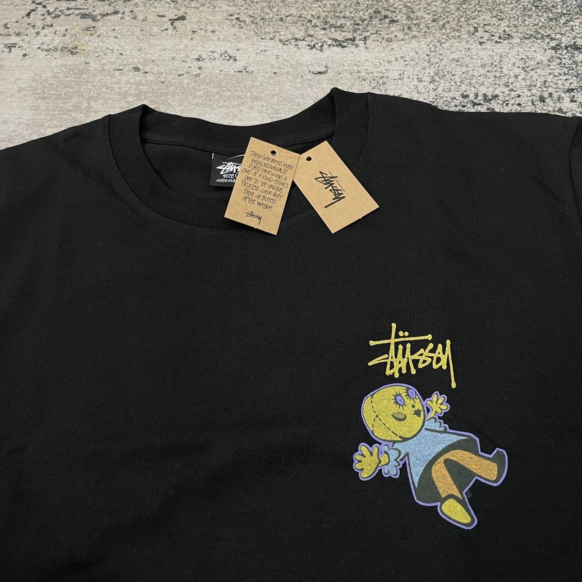 Stussy STUSSY PIG DYED TEE BLACK " DOLL " Size US M / EU 48-50 / 2 - 4 Thumbnail