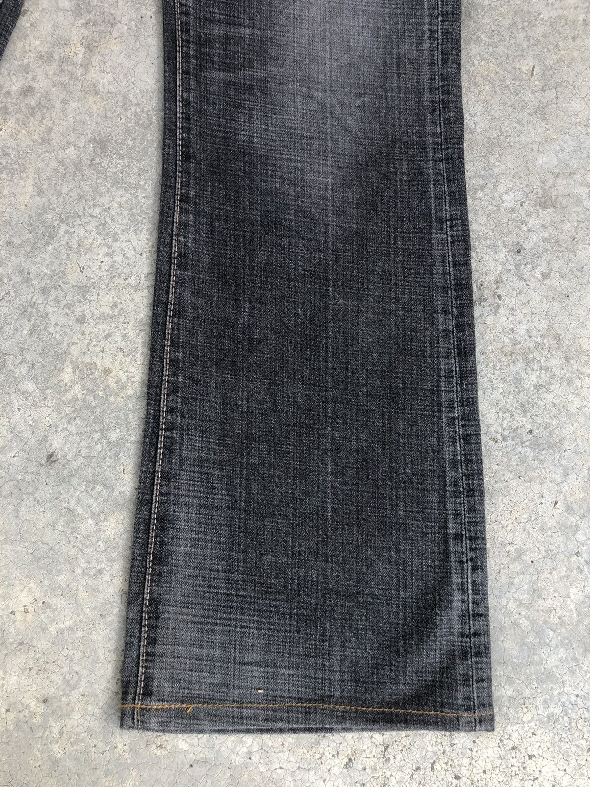 If Six Was Nine Japanese GL Heart Flared Jeans Distressed Denim Size US 33 - 7 Thumbnail